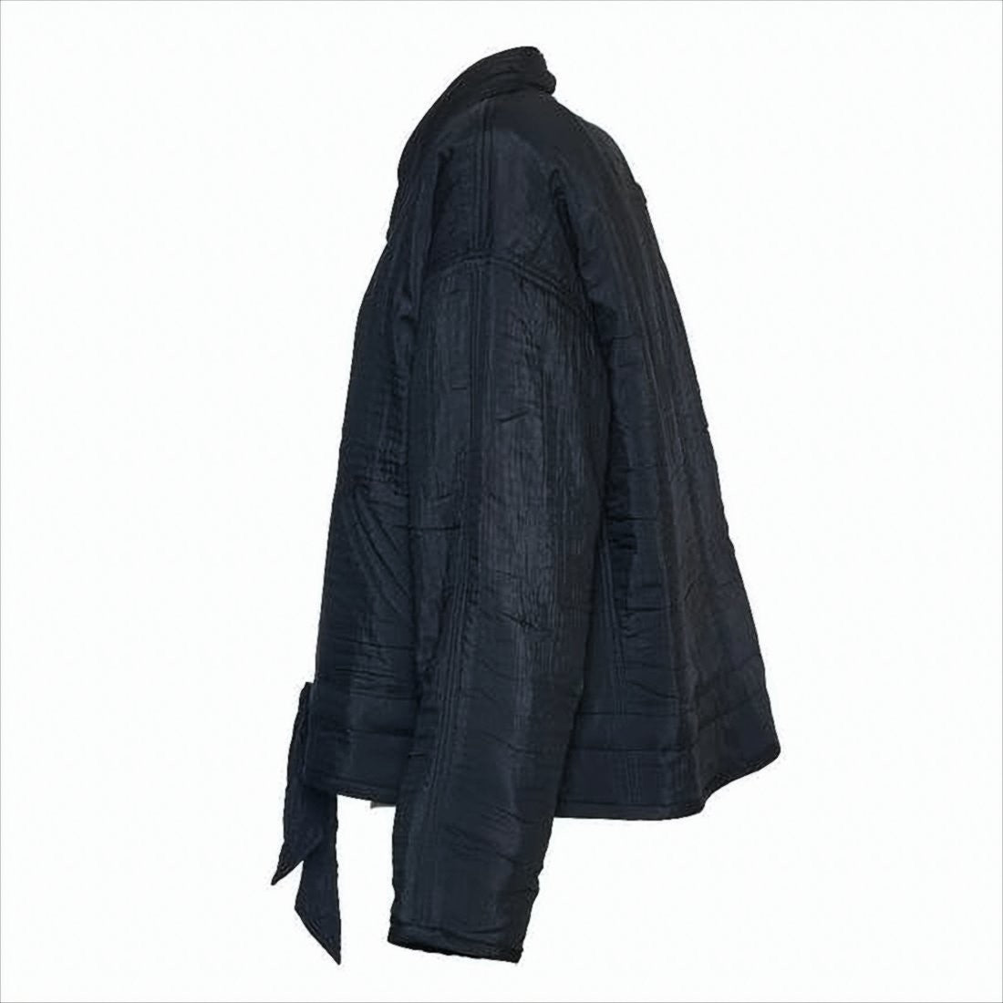 Boxy Textured Jacket with Concealed Fastenings