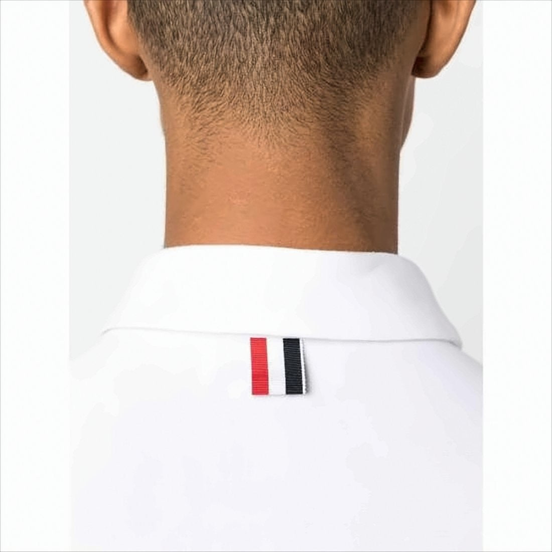 Short-Sleeve Polo Shirt with Vertical Stripe Detail