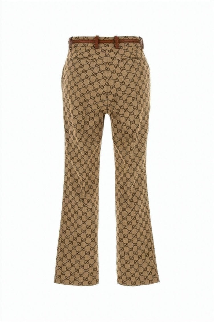 Straight Pants With Distinctive All-Over Pattern