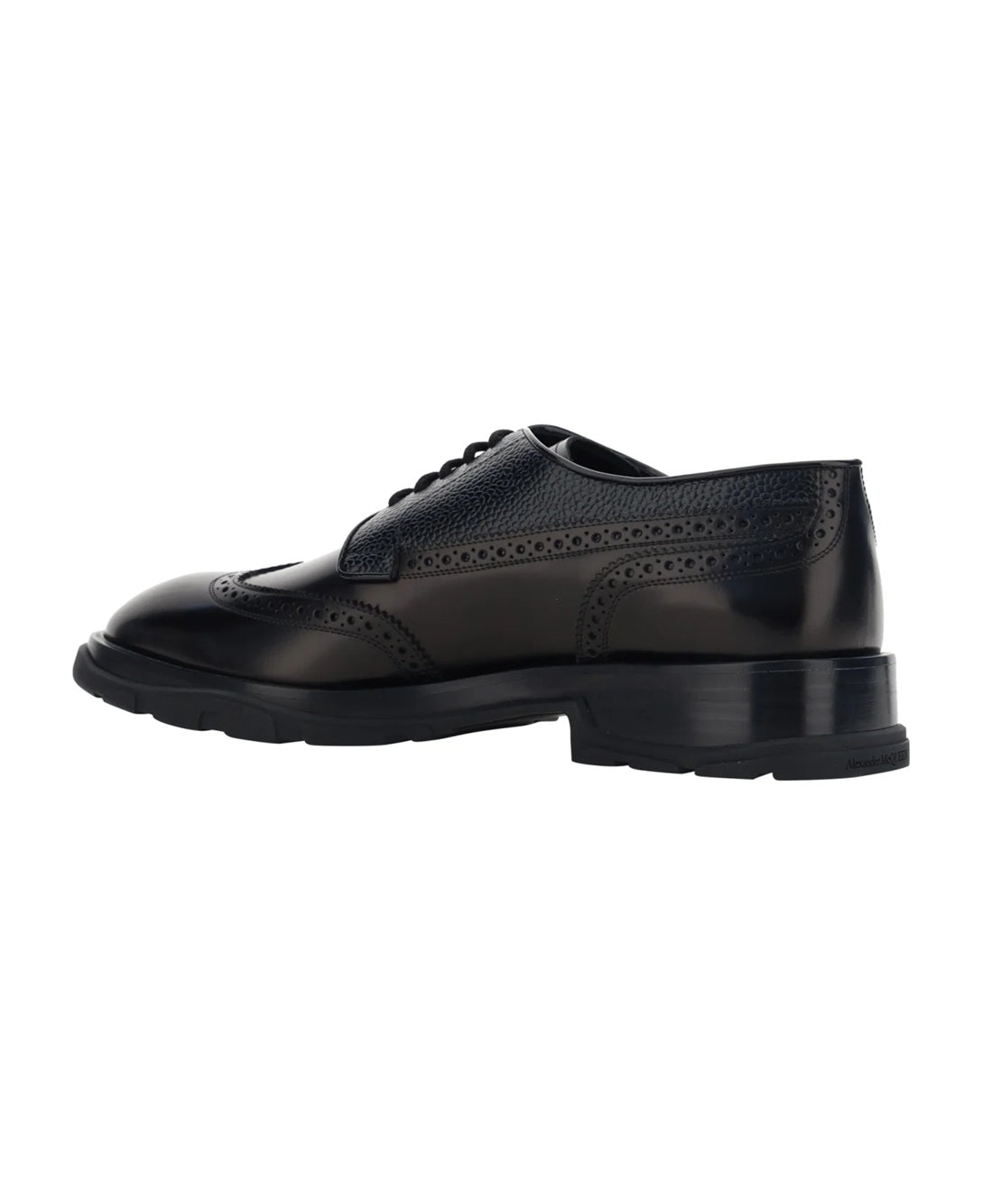 Black Leather Flat Shoes