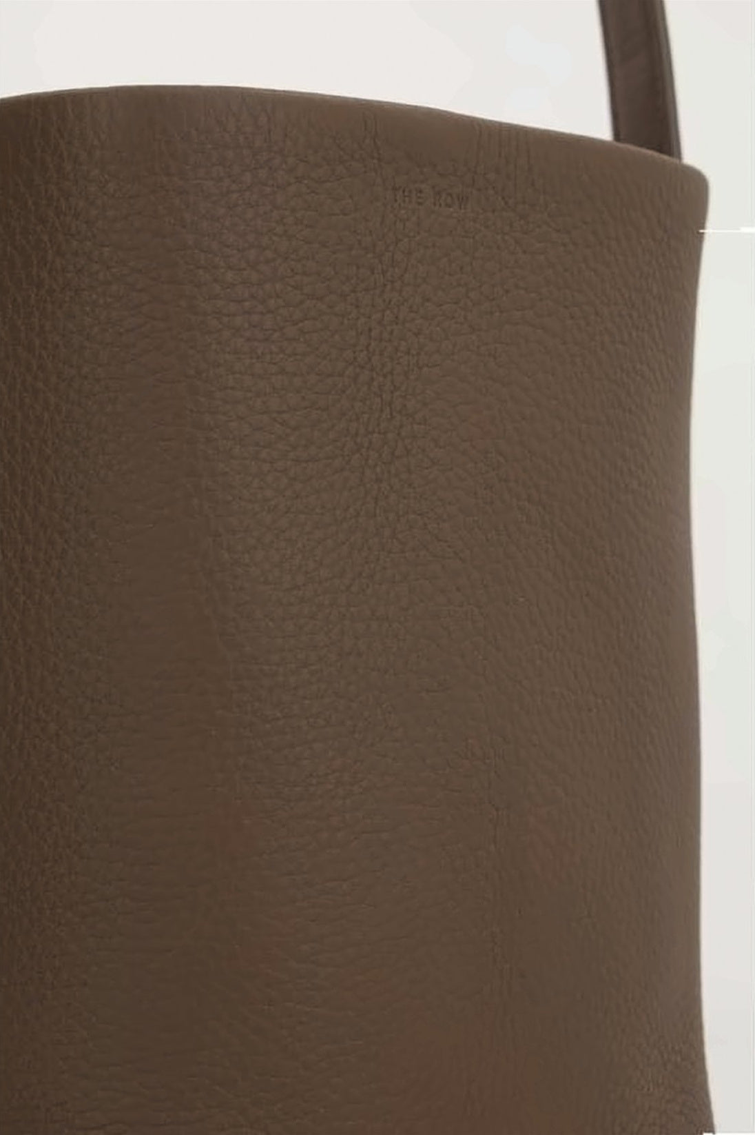 Textured Calf Leather Tote Bag with Embossed Branding