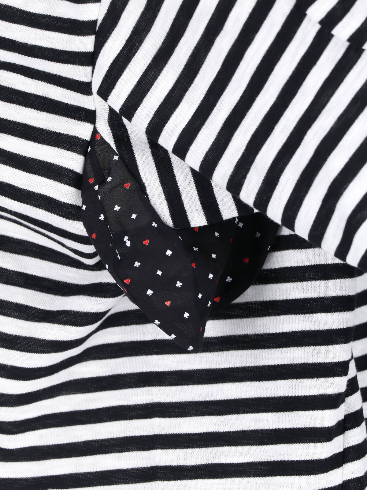 Black/White Horizontal Striped Boxy T-Shirt