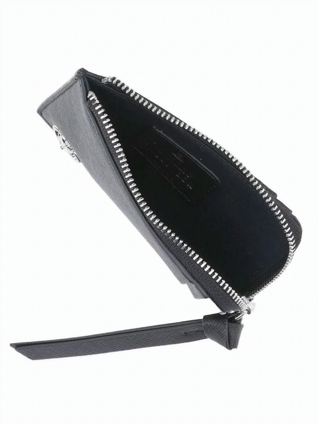 Textured Zip-Around Cardholder with Iconic Emblem