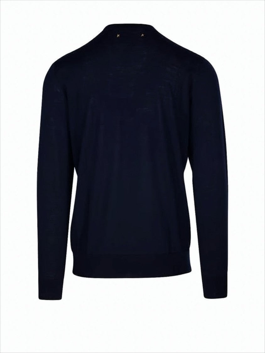 Fine Wool Long-Sleeve Sweater with Crew Neckline