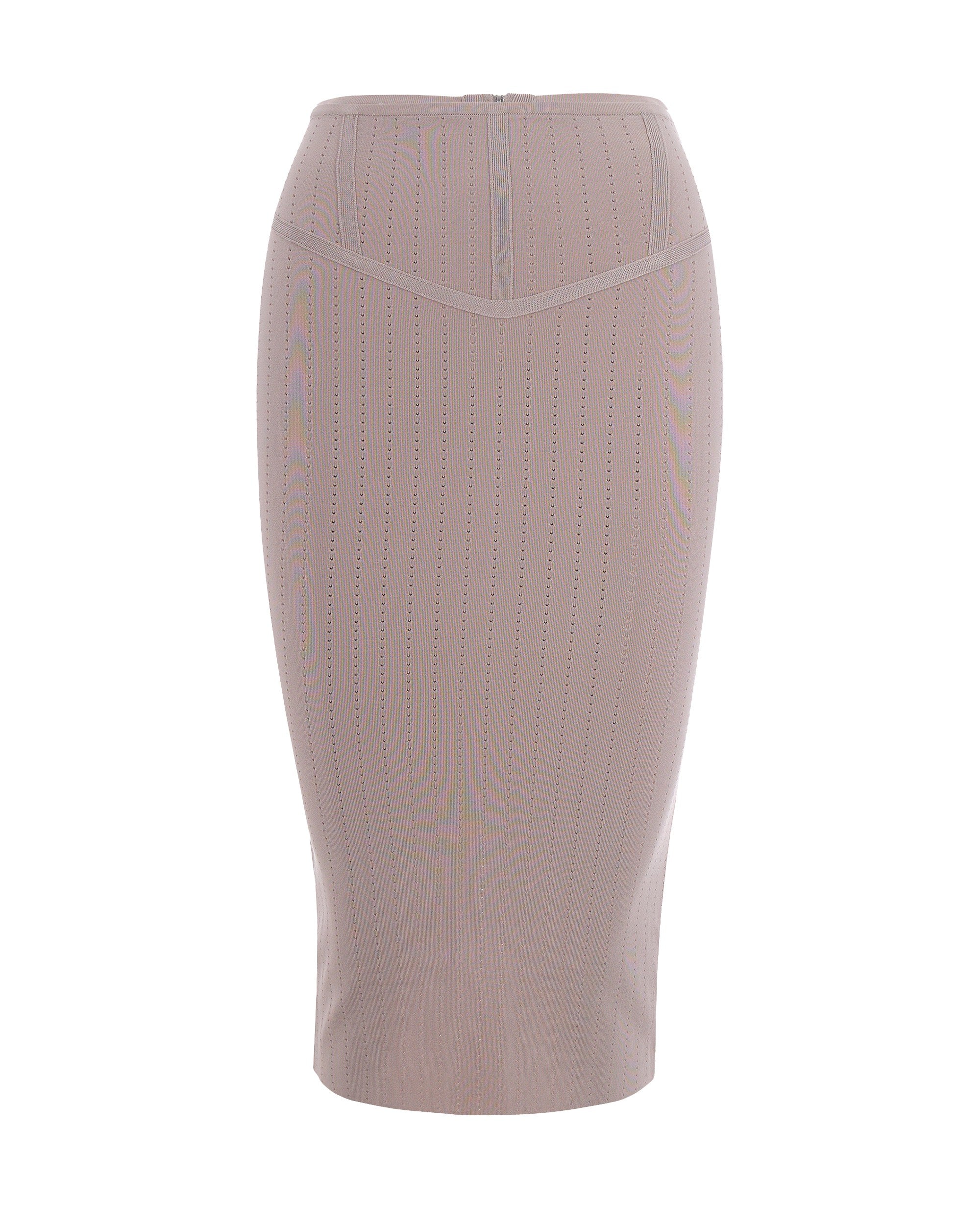 Knitted Skirt In Cloud Gray