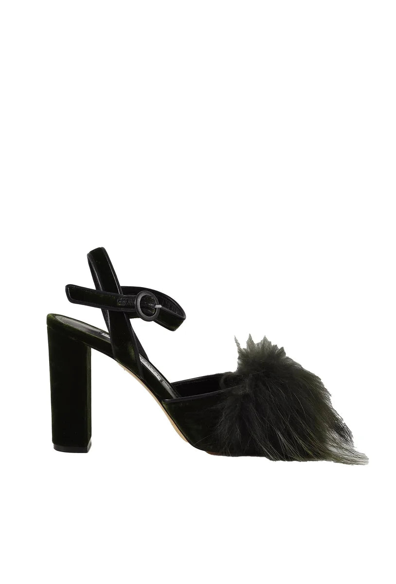 Velvet Sandal - Green