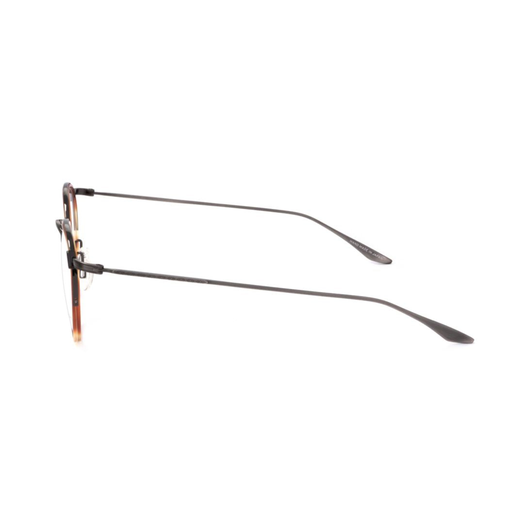Bp5001 490zx Round Tortoiseshell Patterned Eyeglasses with Matte Metal Temples
