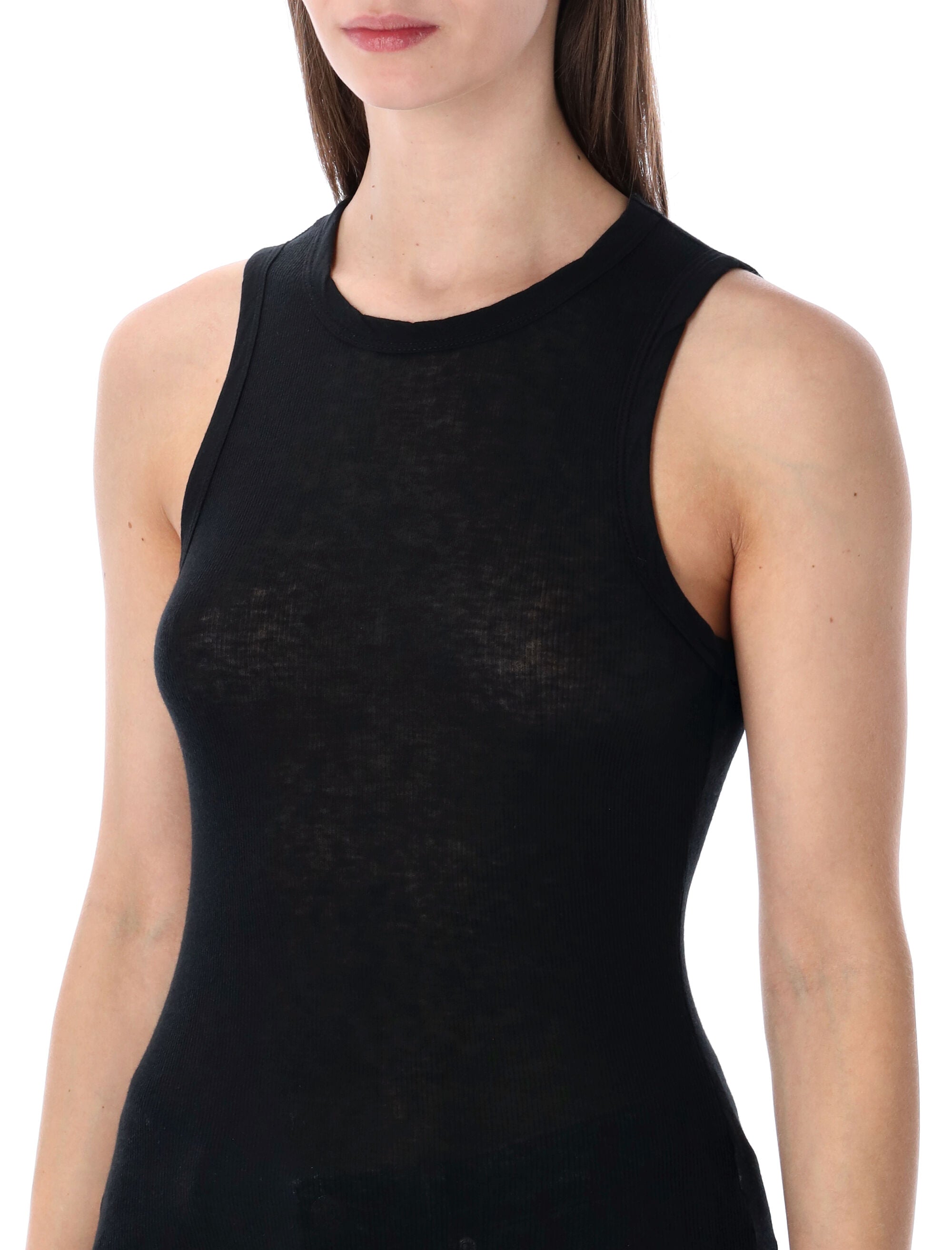Cotton And Cashmere Rib Shell Top