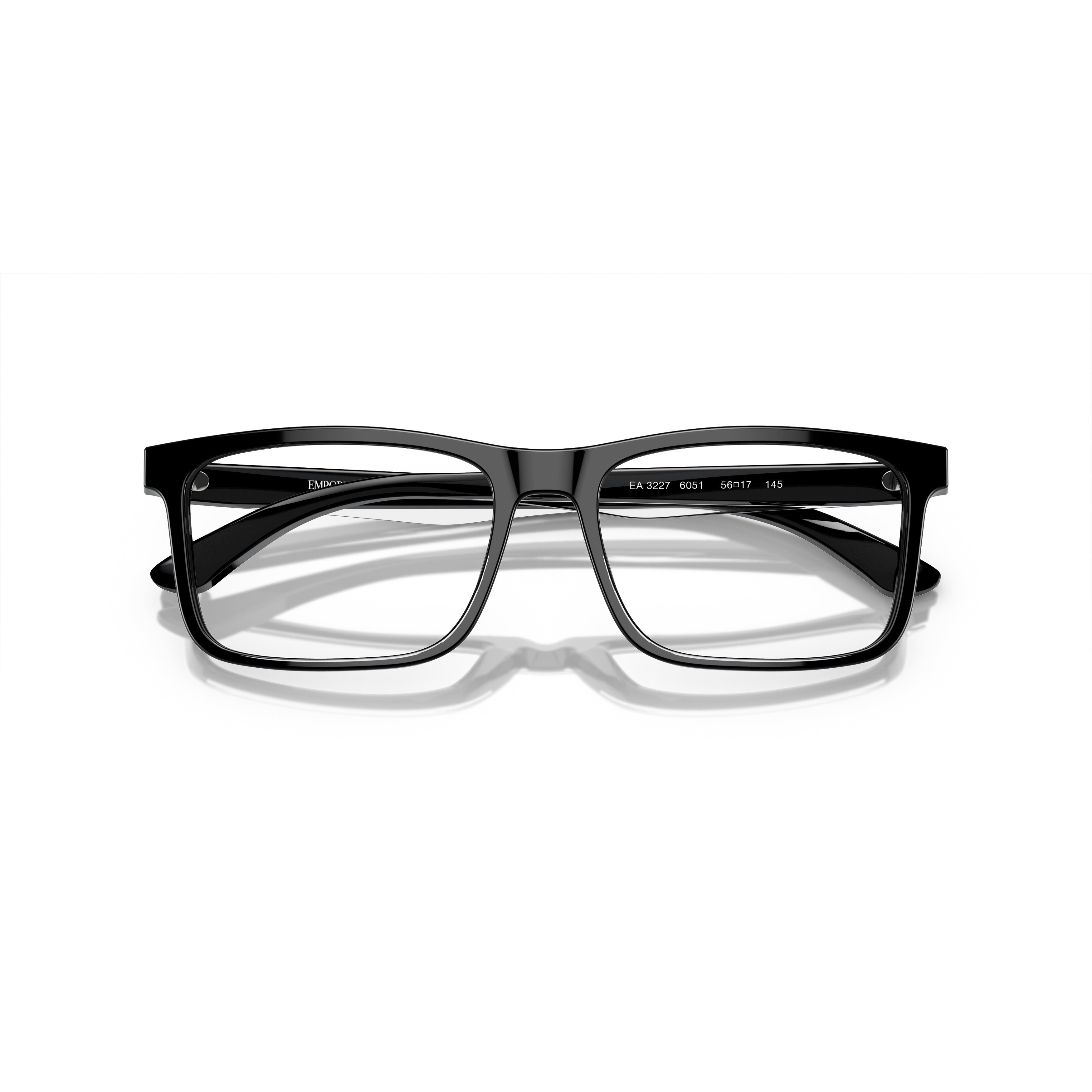 0ea3227 Rectangular Black Acetate Eyeglasses with Minimalist Design