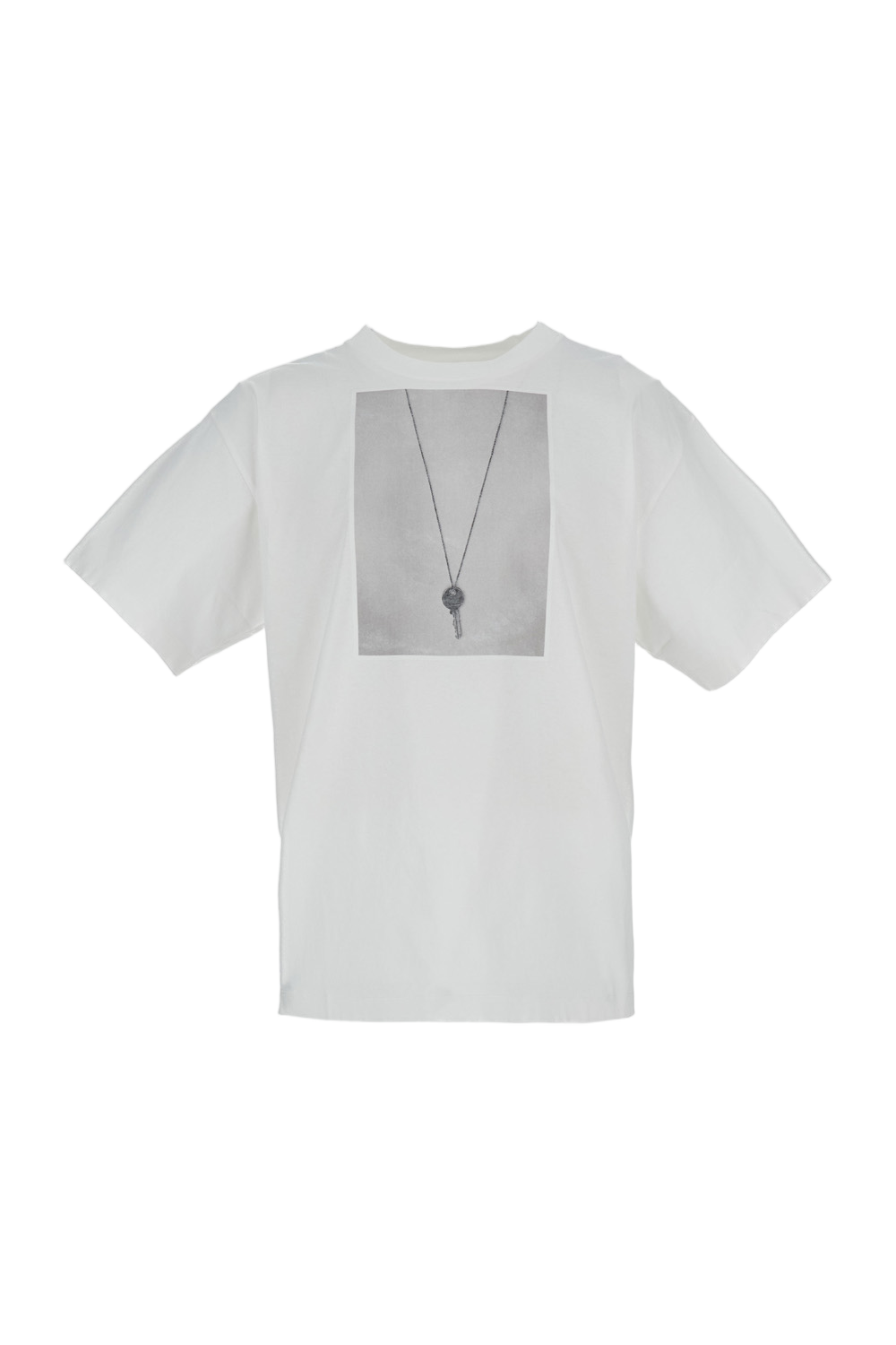 Oversized White Cotton Crewneck T-Shirt