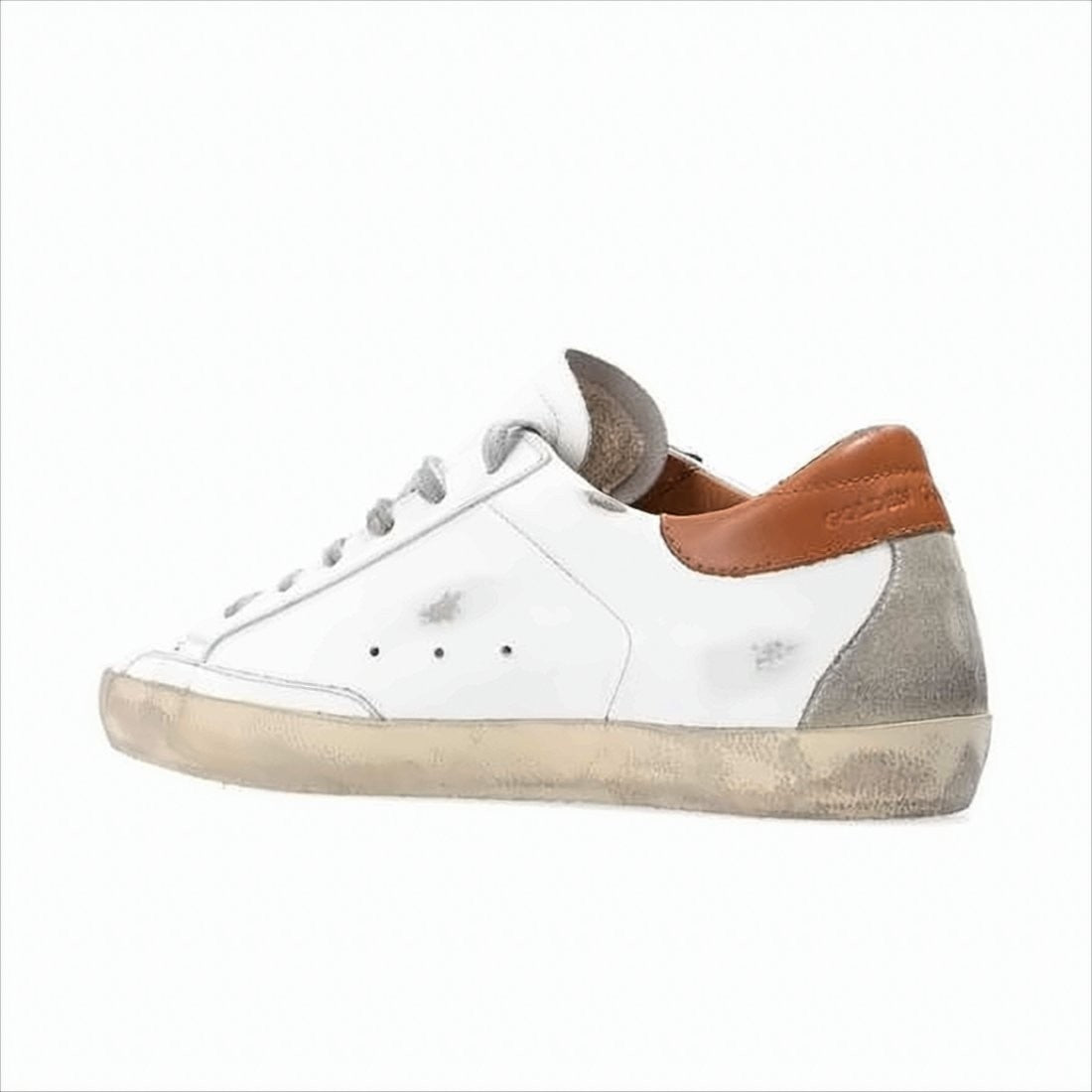 Distressed Leather Low-Top Sneakers