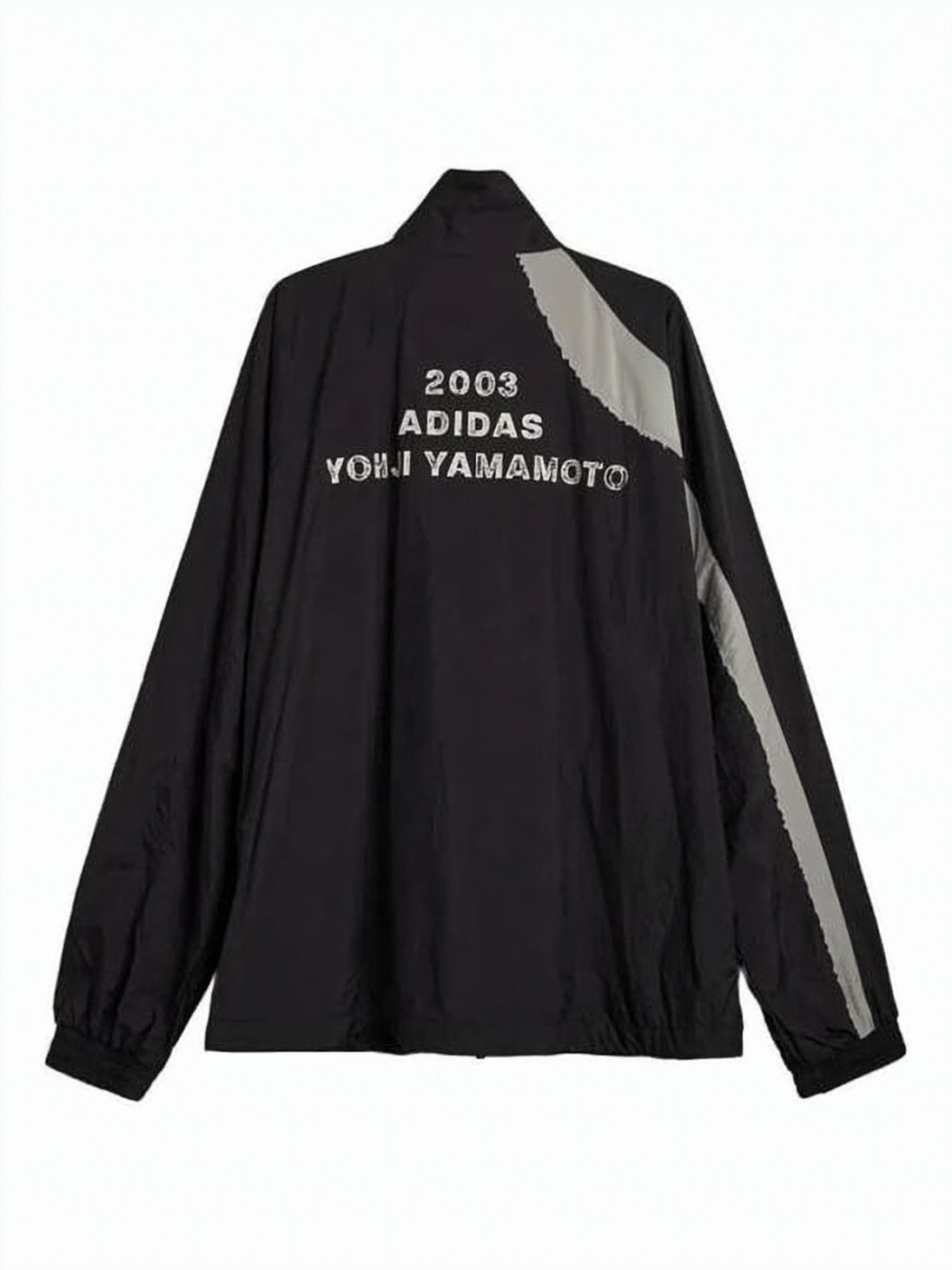Lightweight Black Polyamide Jacket With Diagonal Stripes