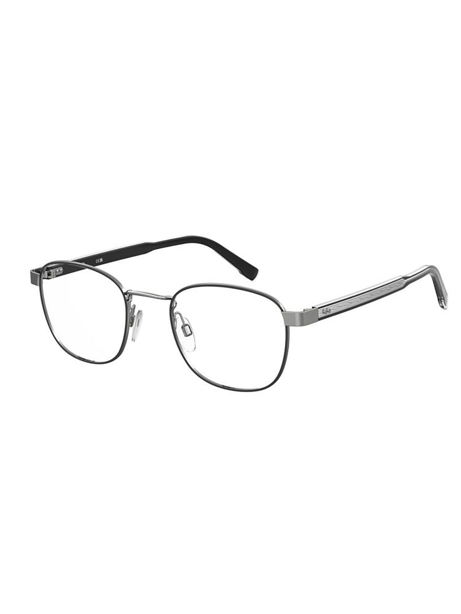 Rectangular Black Optical Frames with Textured Temples