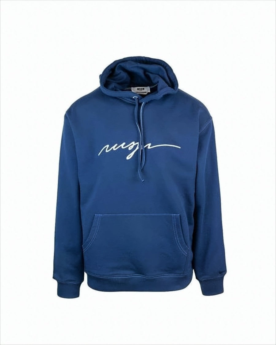 Relaxed-Fit Hoodie With Contrasting Logo And Kangaroo Pocket