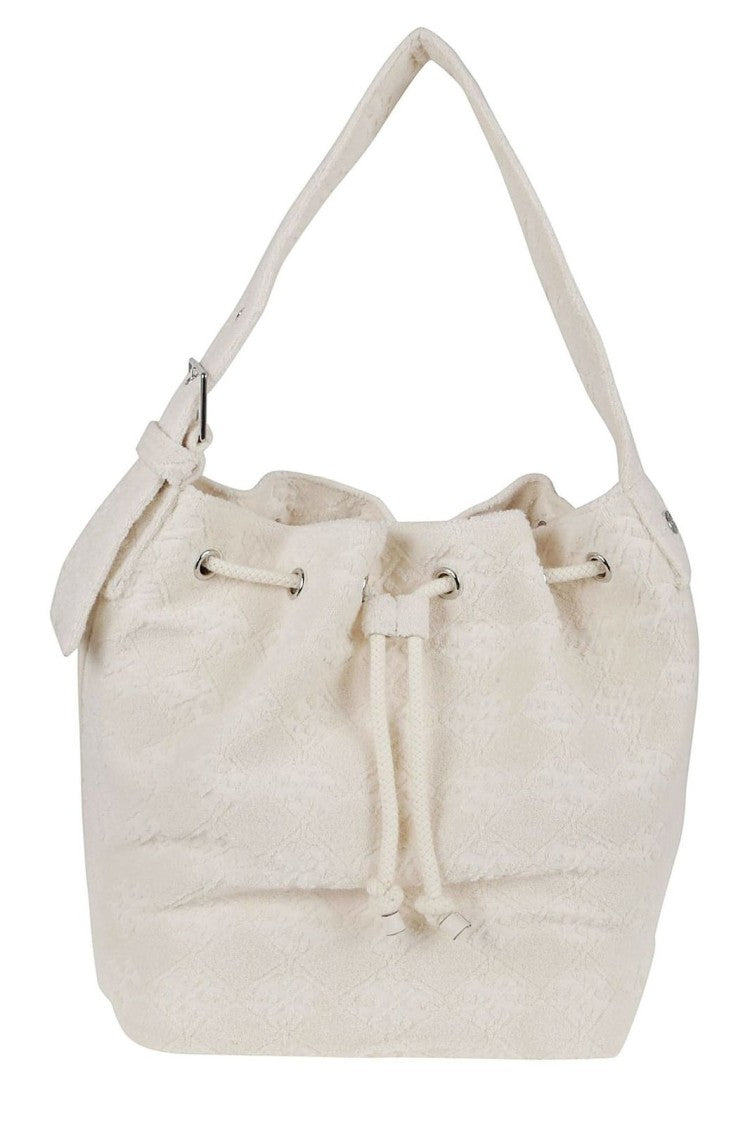 Milk White Sponge Bucket Bag