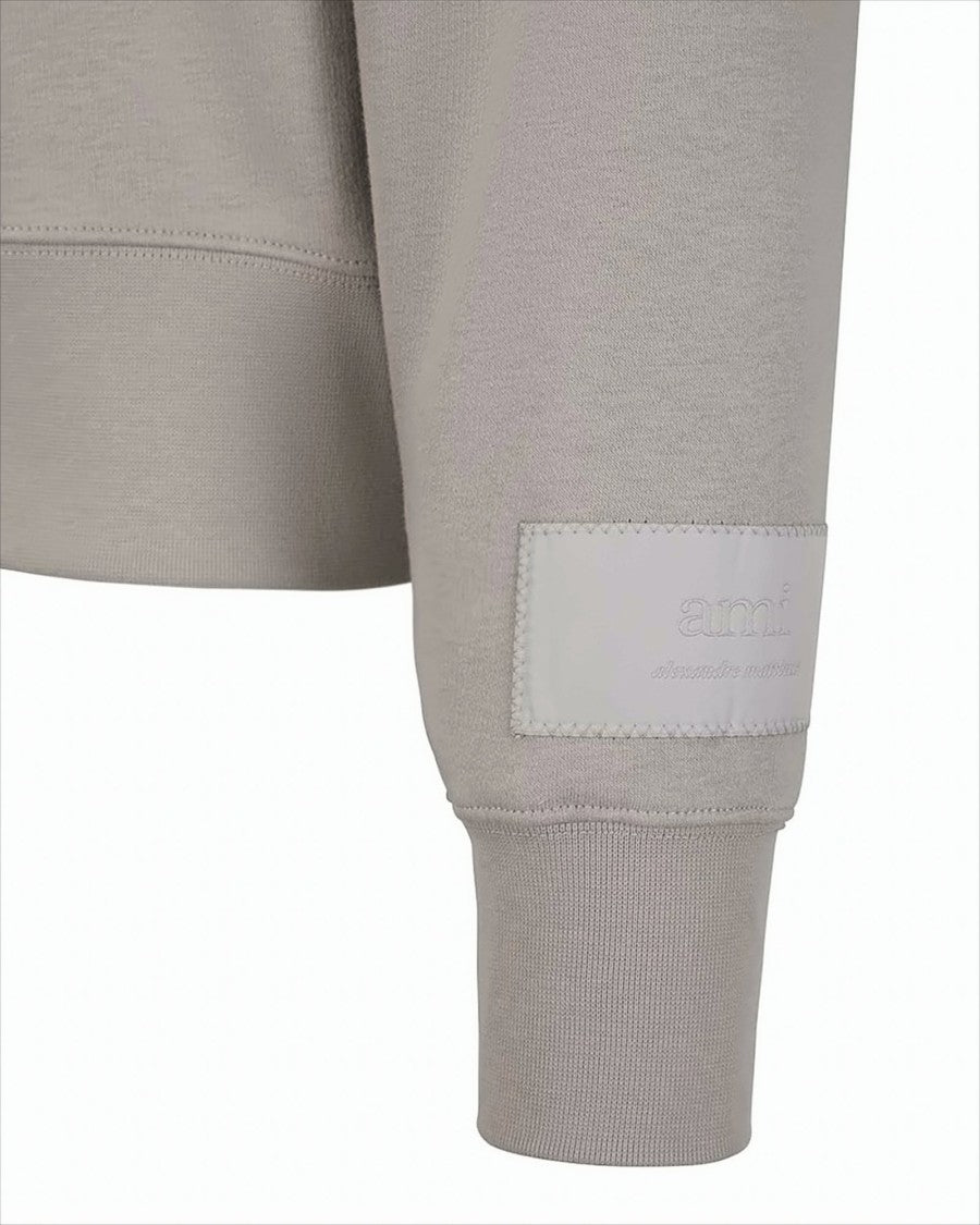 Relaxed Fit Sweatshirt with Satin Patch Detail