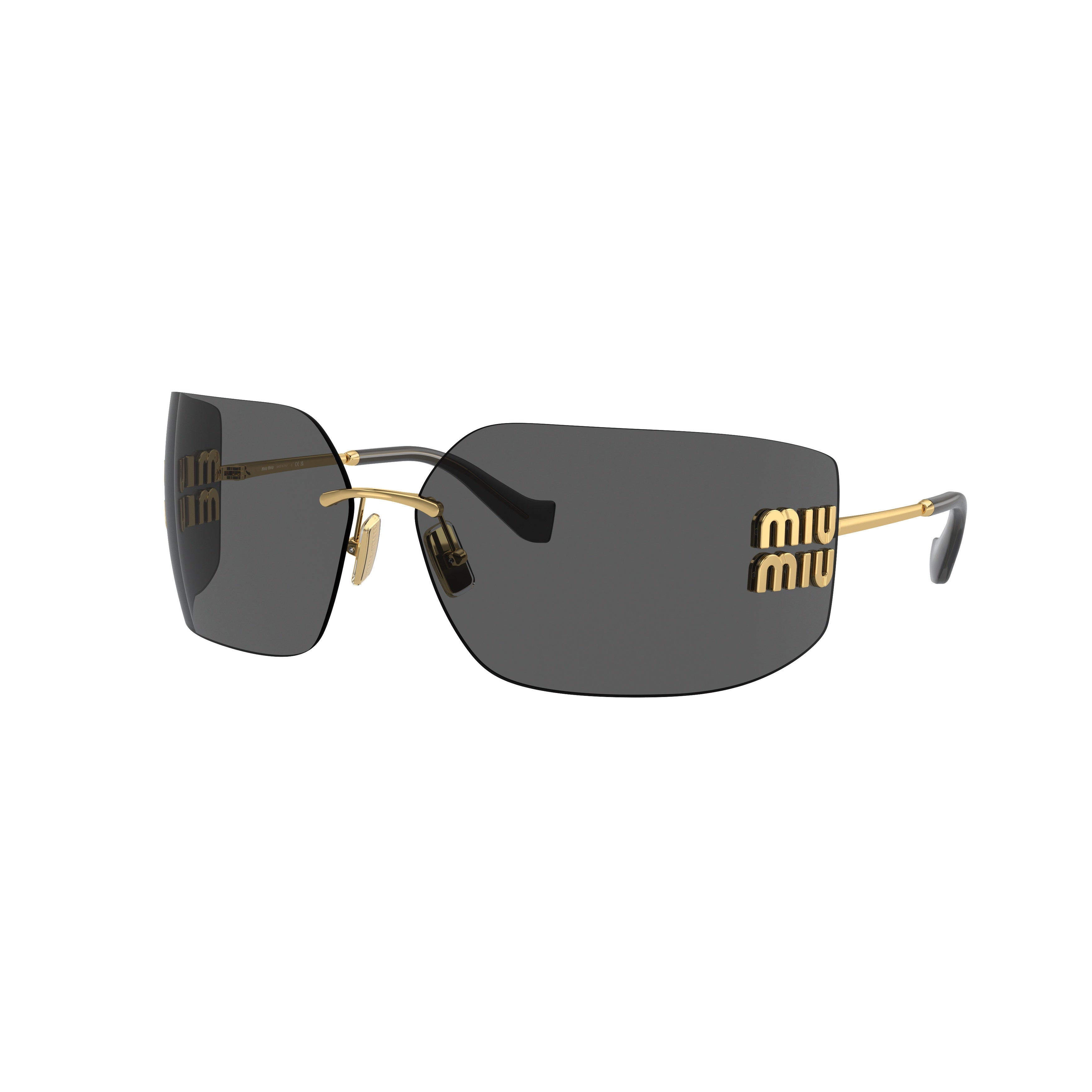 0mu 54ys Rimless Oversized Square Sunglasses