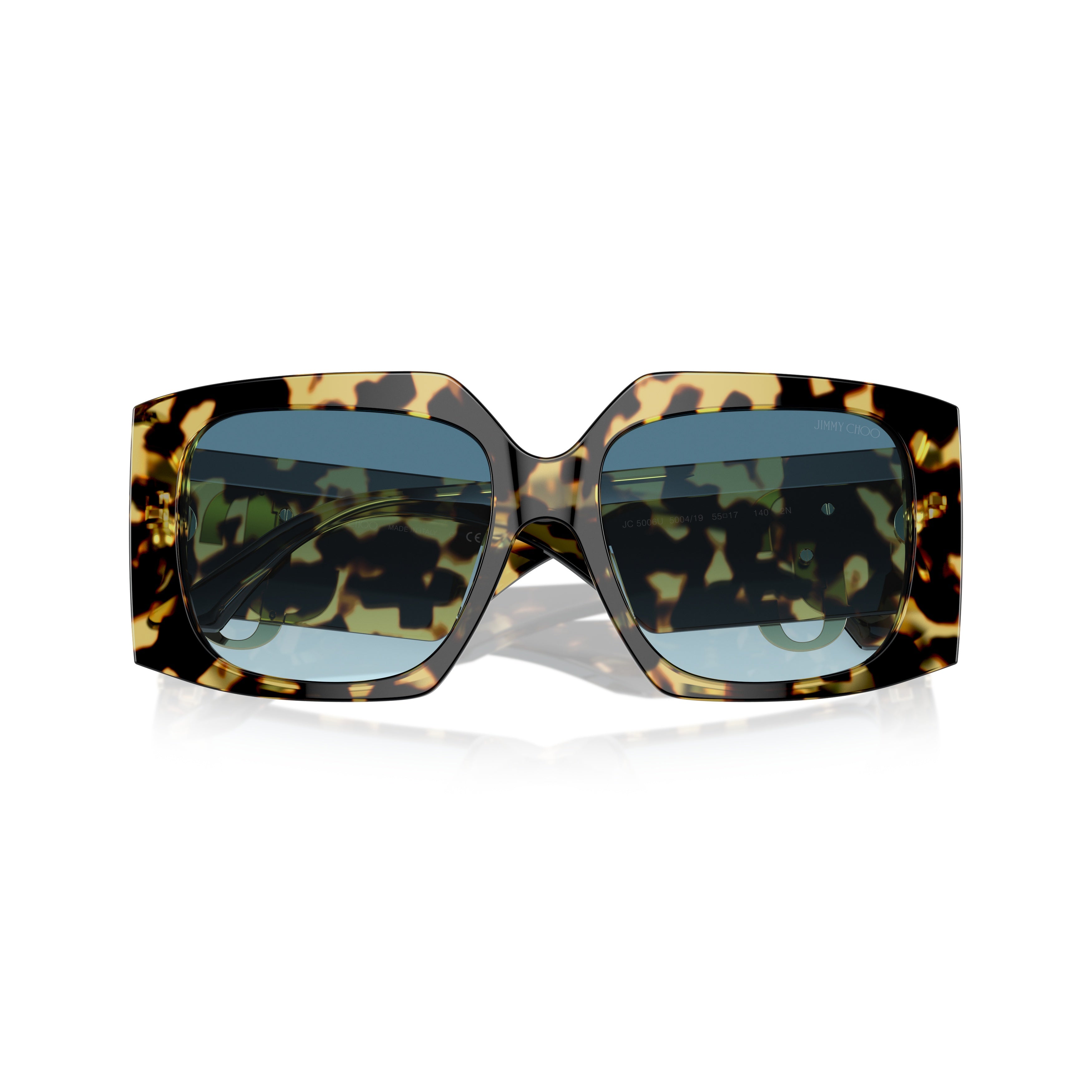 0jc5006u Oversized Tortoiseshell Square Frame Sunglasses