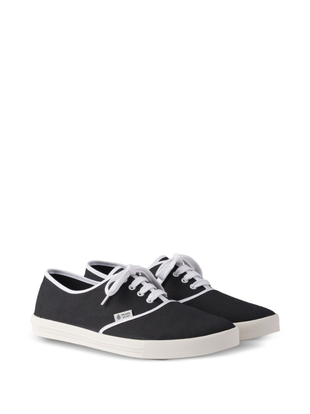 Low-Top Black Canvas Sneakers