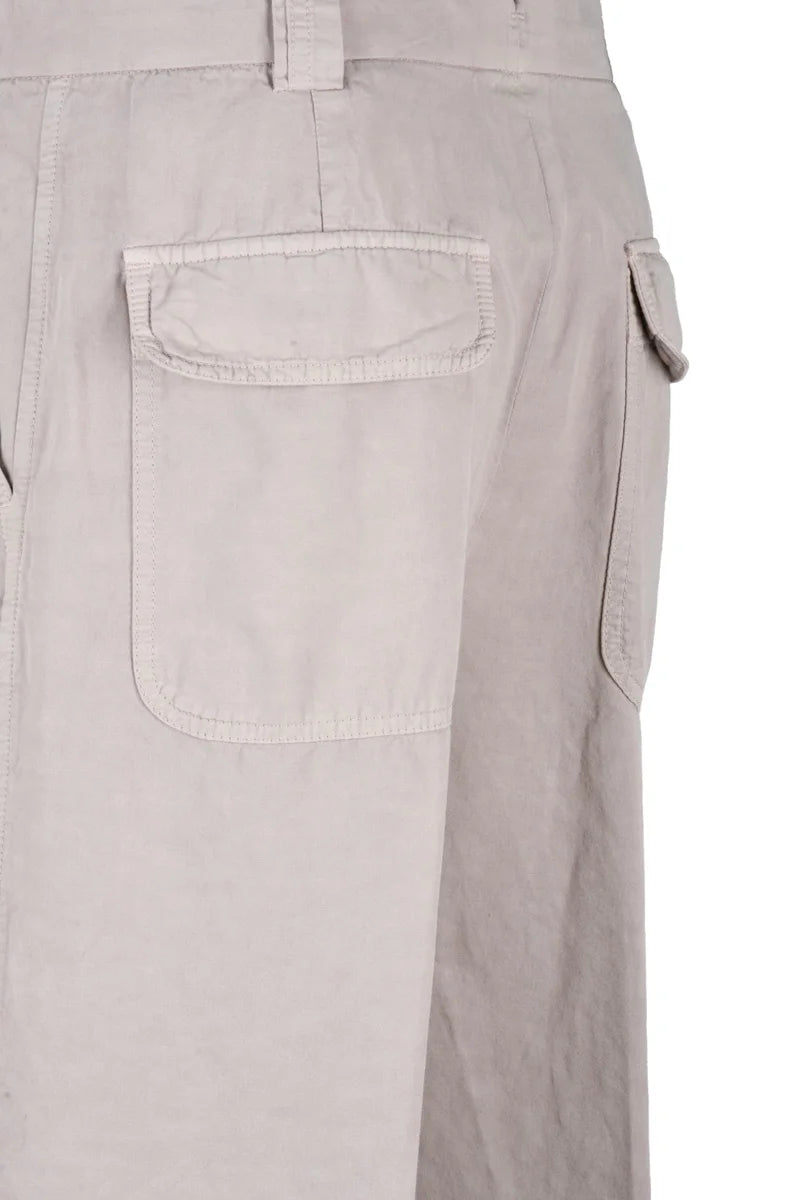 Cotton Linen Trousers - Beige