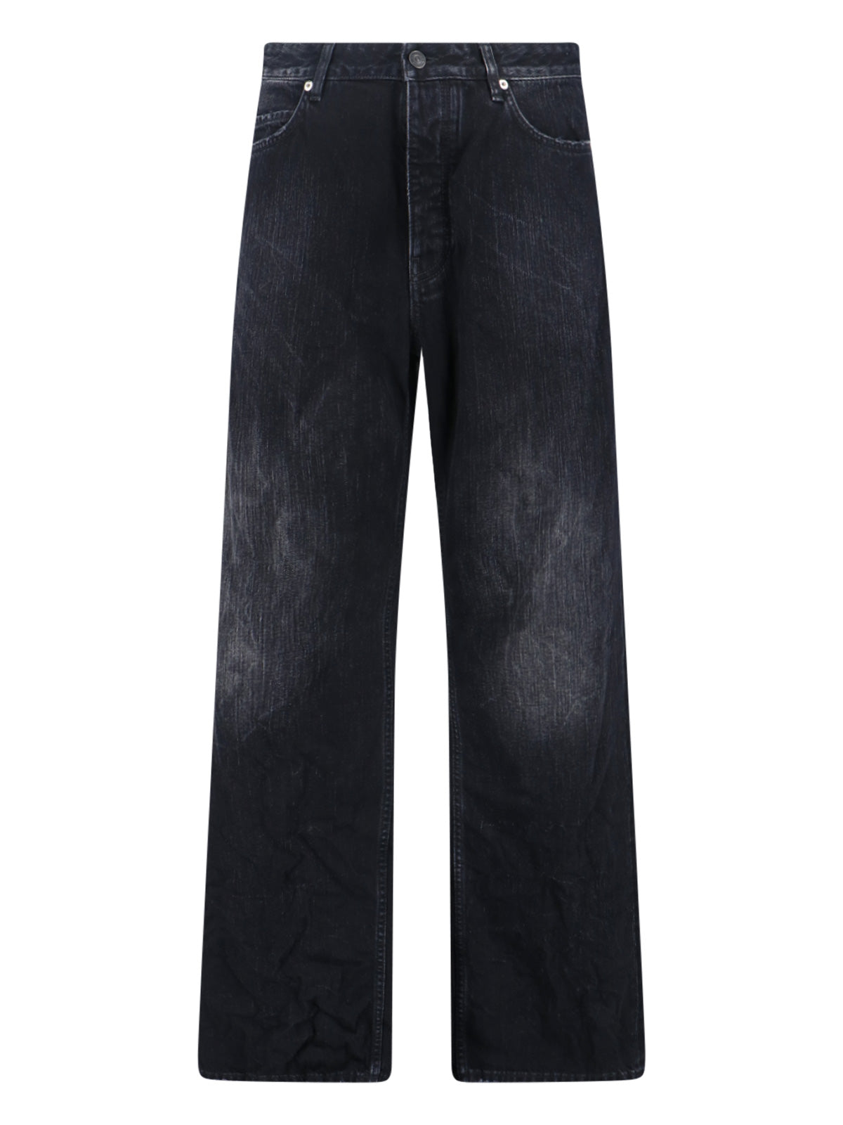 Straight Jeans, In Black Denim