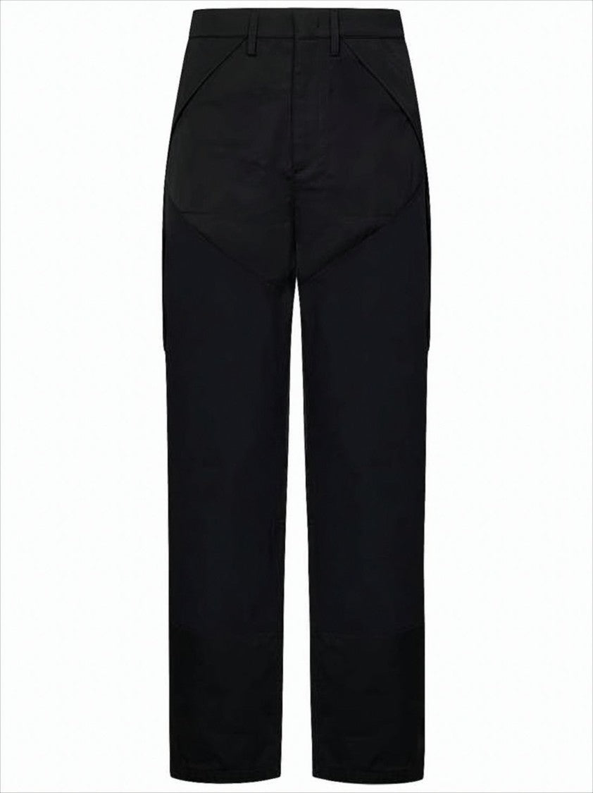 Straight-Leg Pants With Reinforced Patch Details