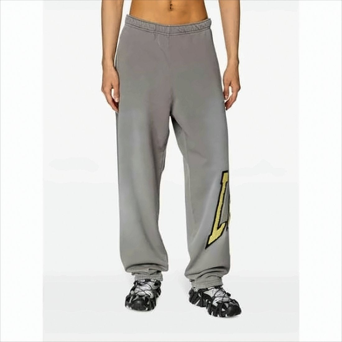 Relaxed-Fit Jogger Pants with Varsity Patch Detail
