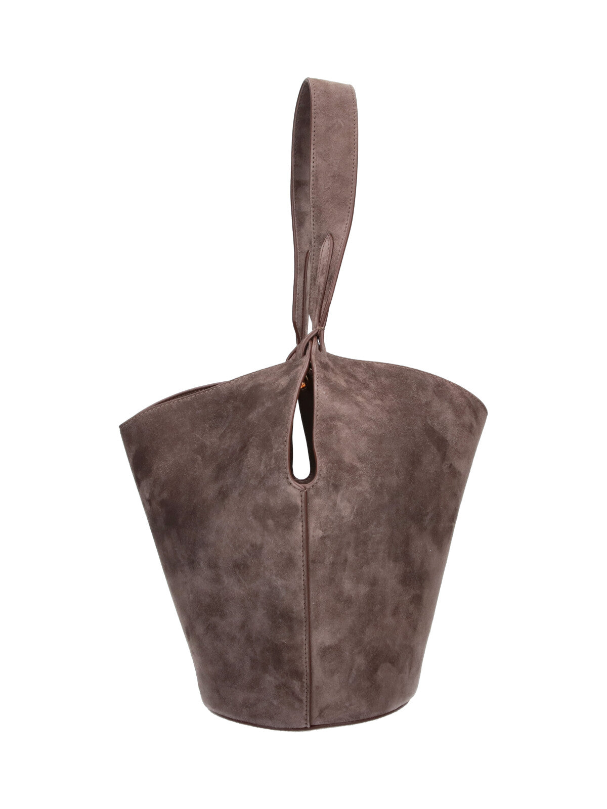 Taupe Lotus Mini Suede Tote