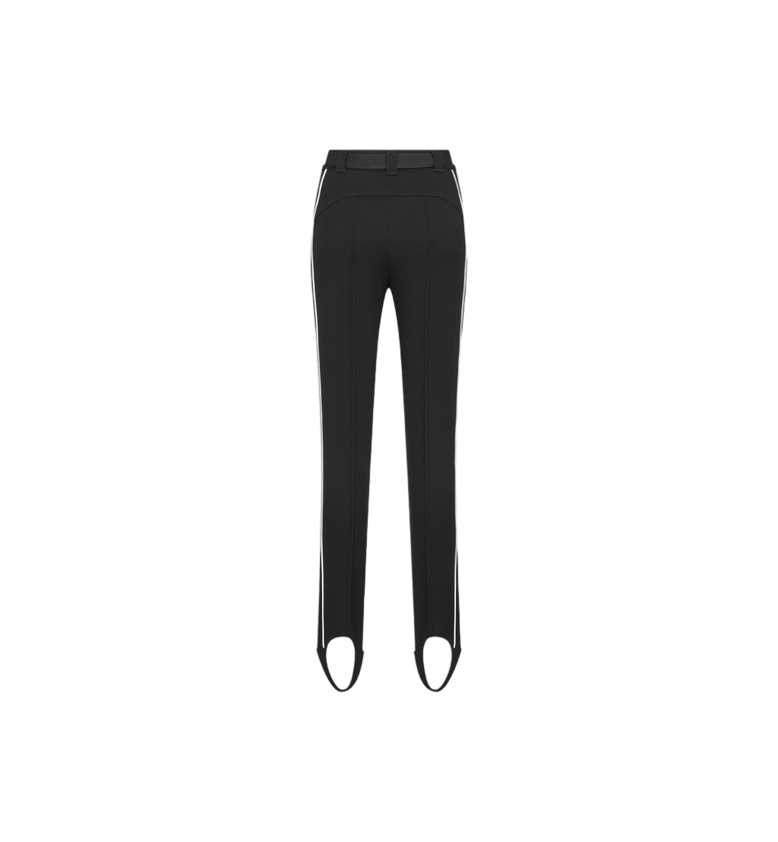 High-Waisted Skinny Stirrup Loop Side-Stripe Pants