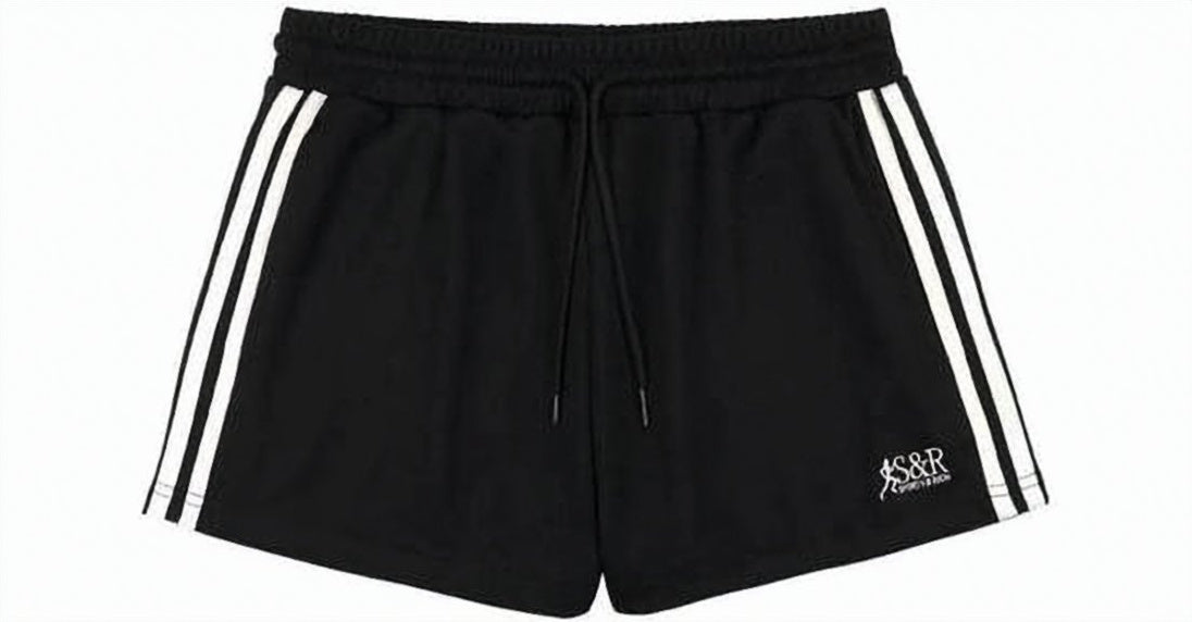 Black Relaxed Fit Sporty Shorts