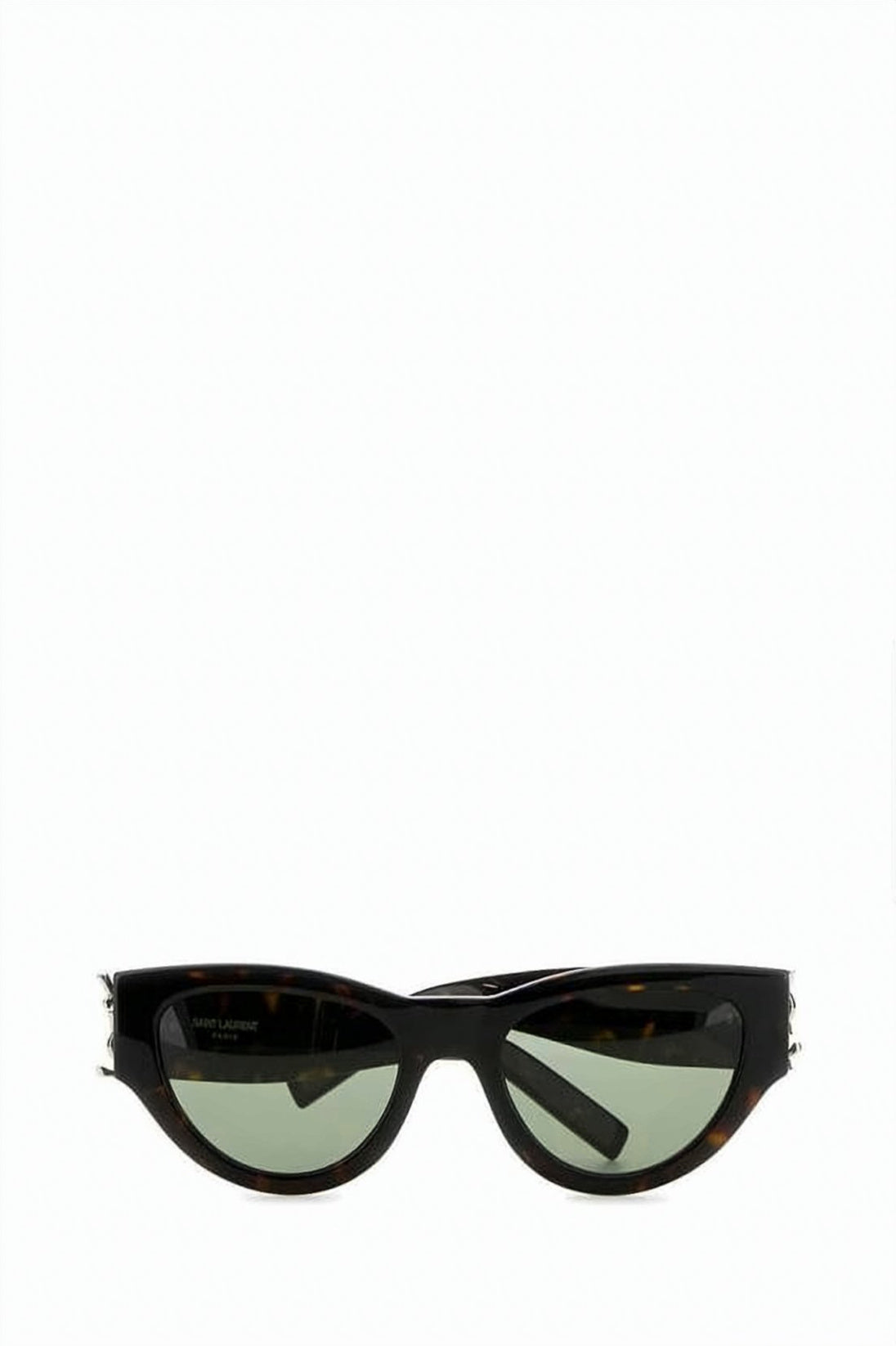 Tortoiseshell Acetate Cat-Eye Sunglasses with Metallic Logo
