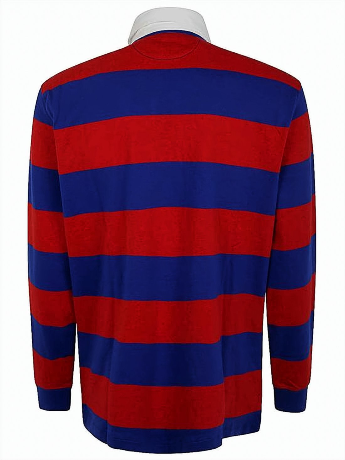 Long-Sleeve Striped Polo Shirt with Classic Collar