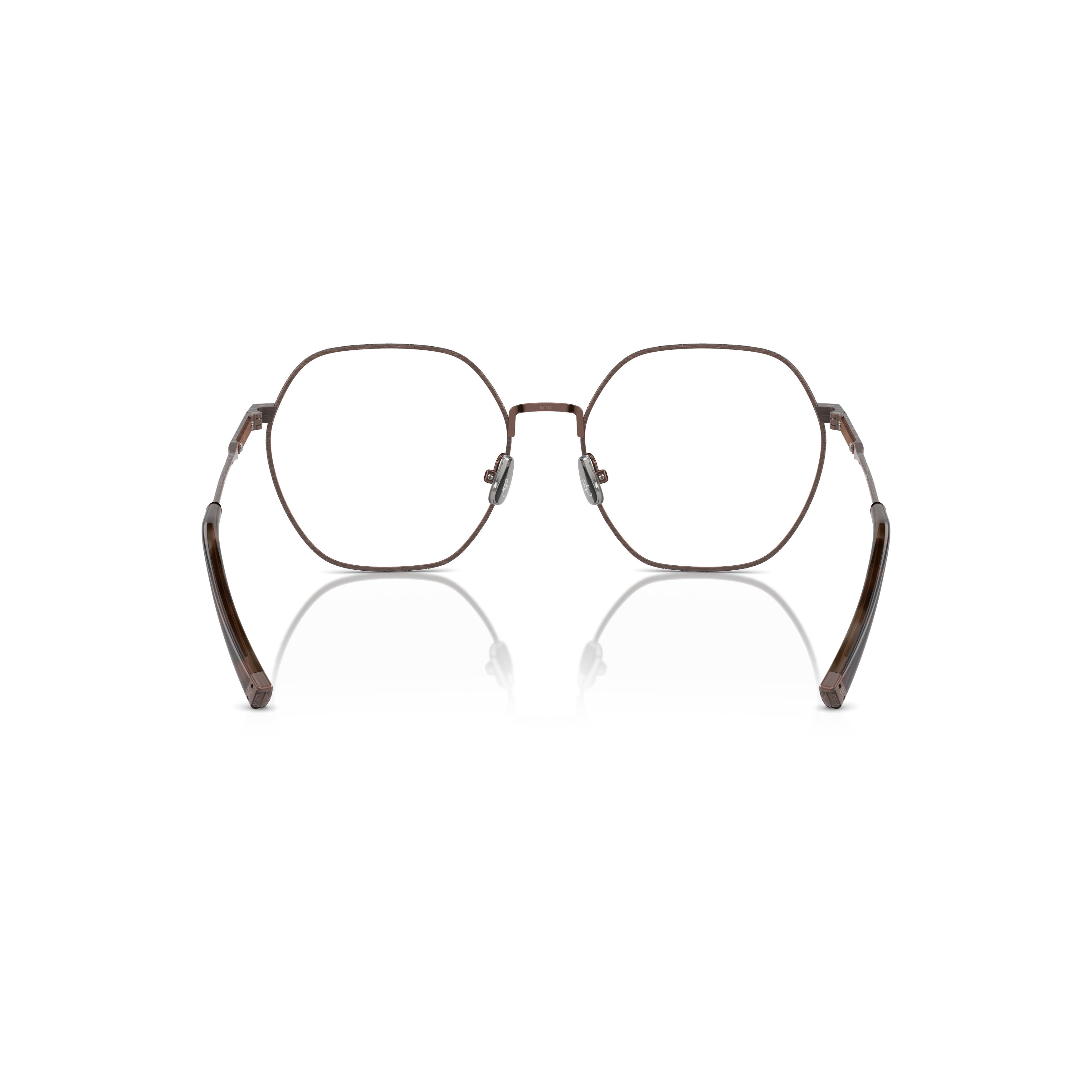 0bc1001t Thin Geometric Titanium Eyeglasses with Adjustable Nose Pads