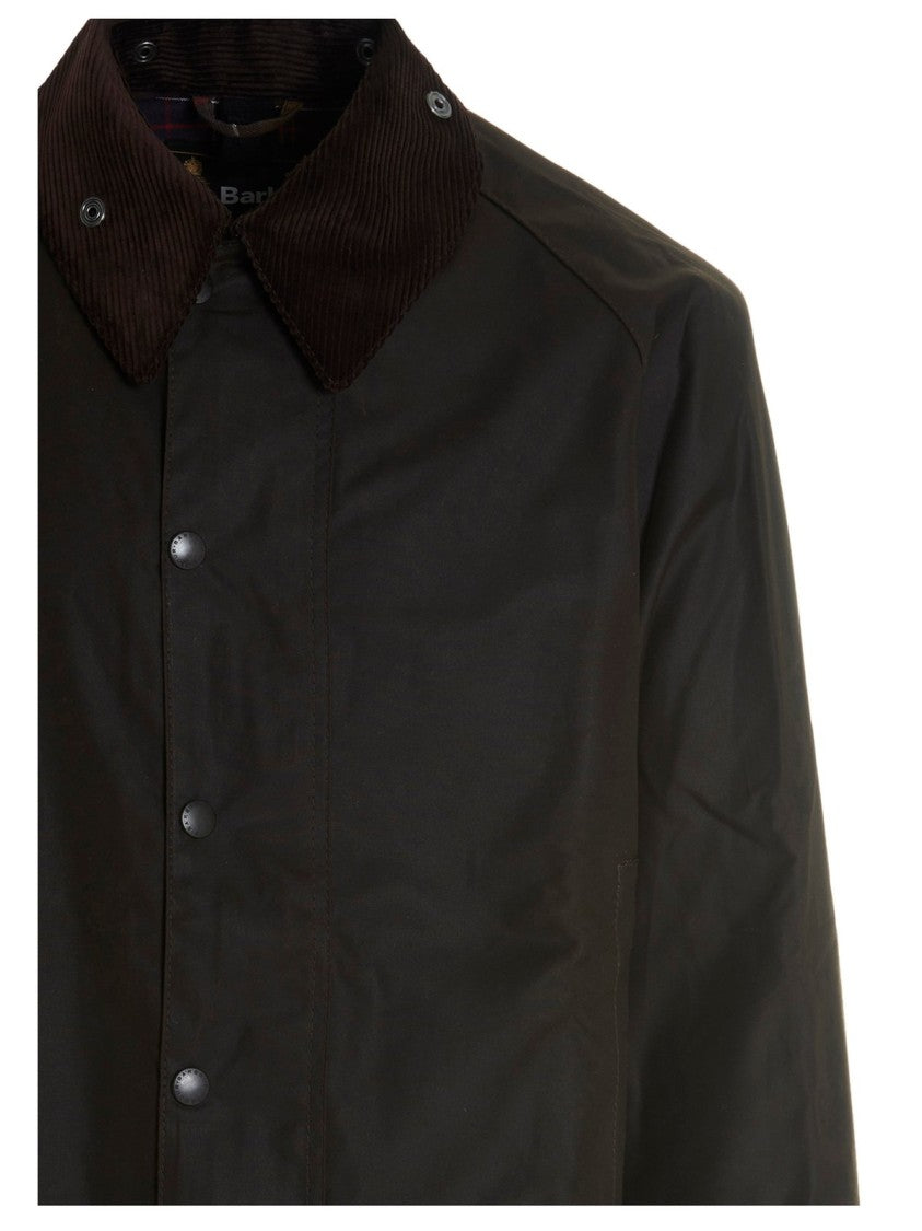 Matte Finish Barbour Jacket With Structured Silhouette