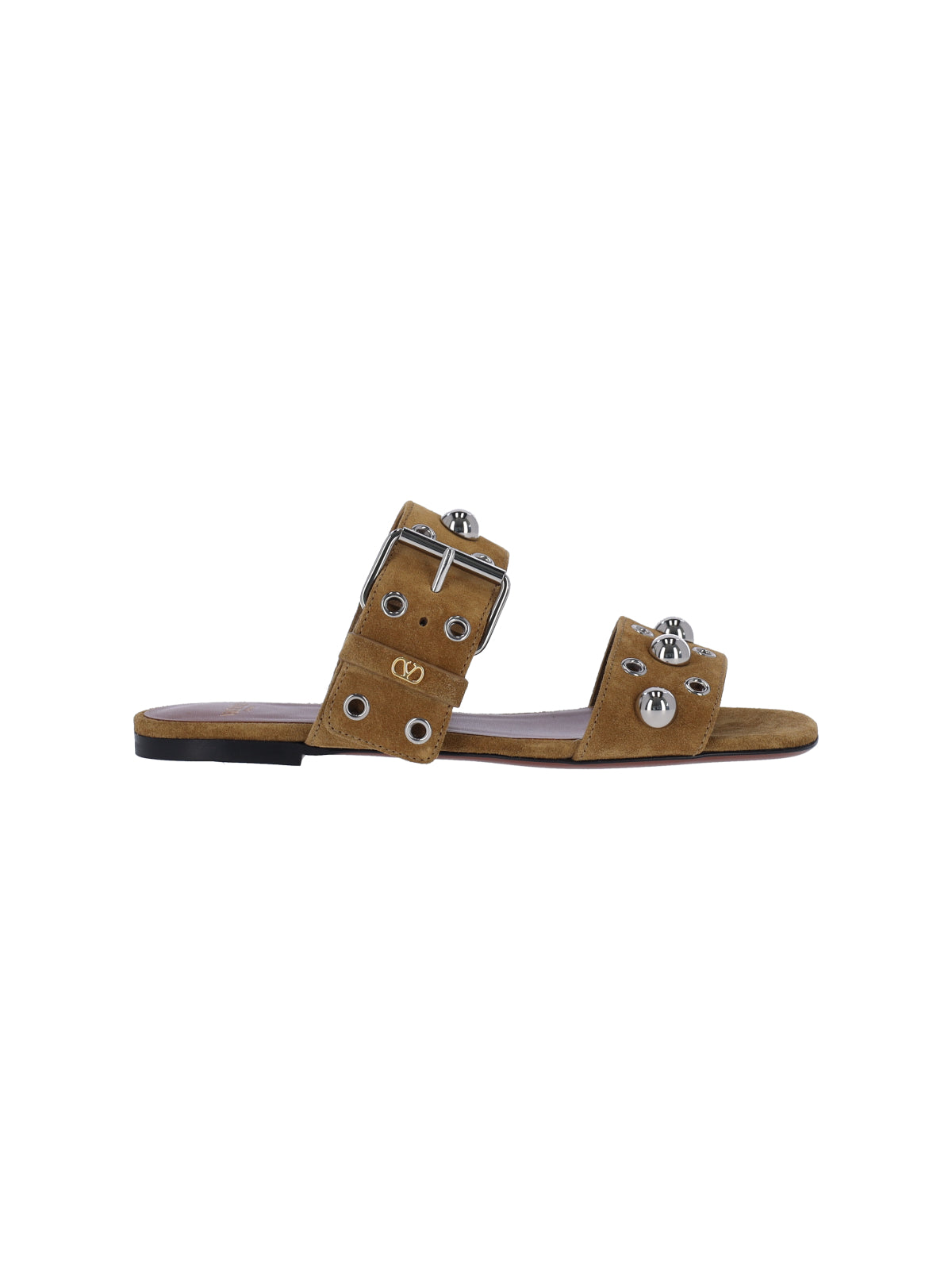 Beige Nellcôte Suede Studded Sandals
