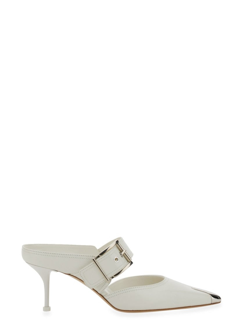 White Leather Punk Sandal