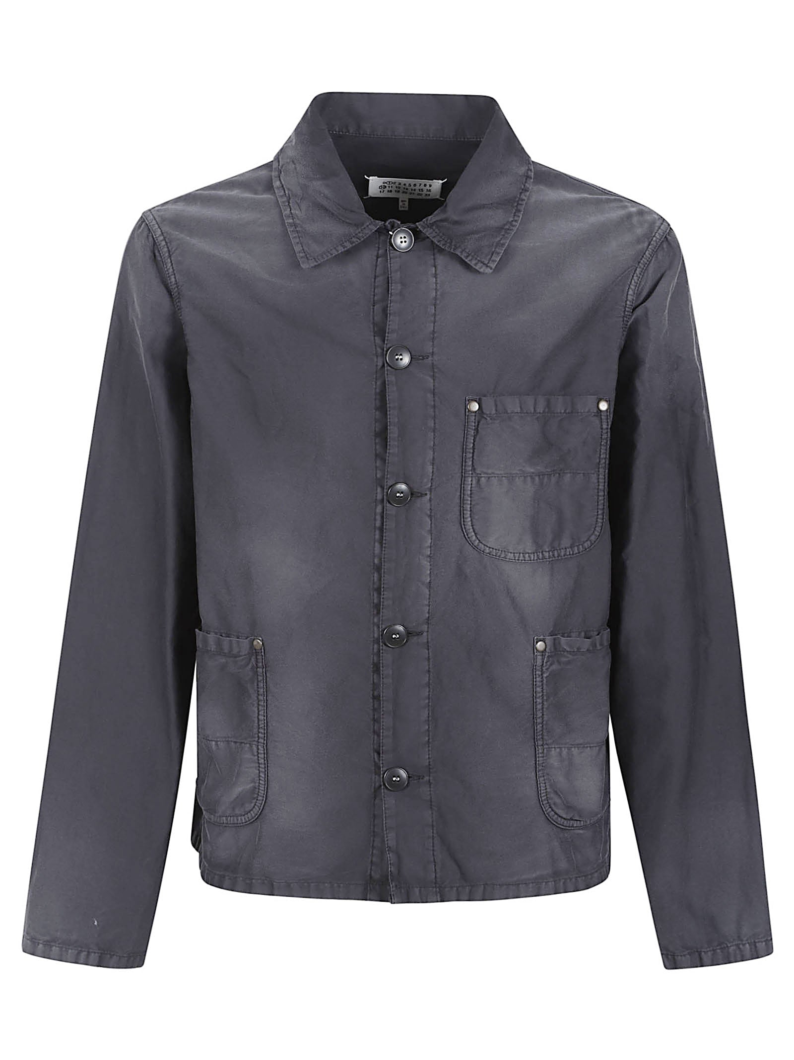 Boxy Cropped Jacket with Button-Up Front