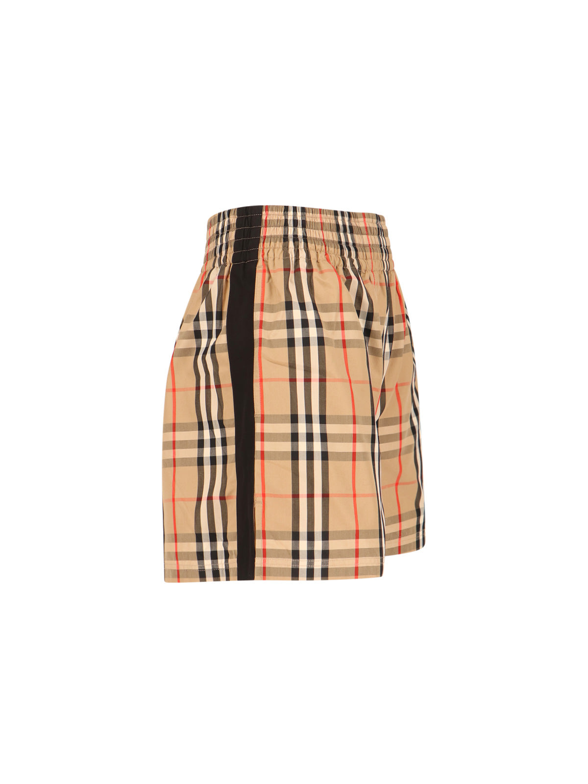 'Check' Shorts – Beige