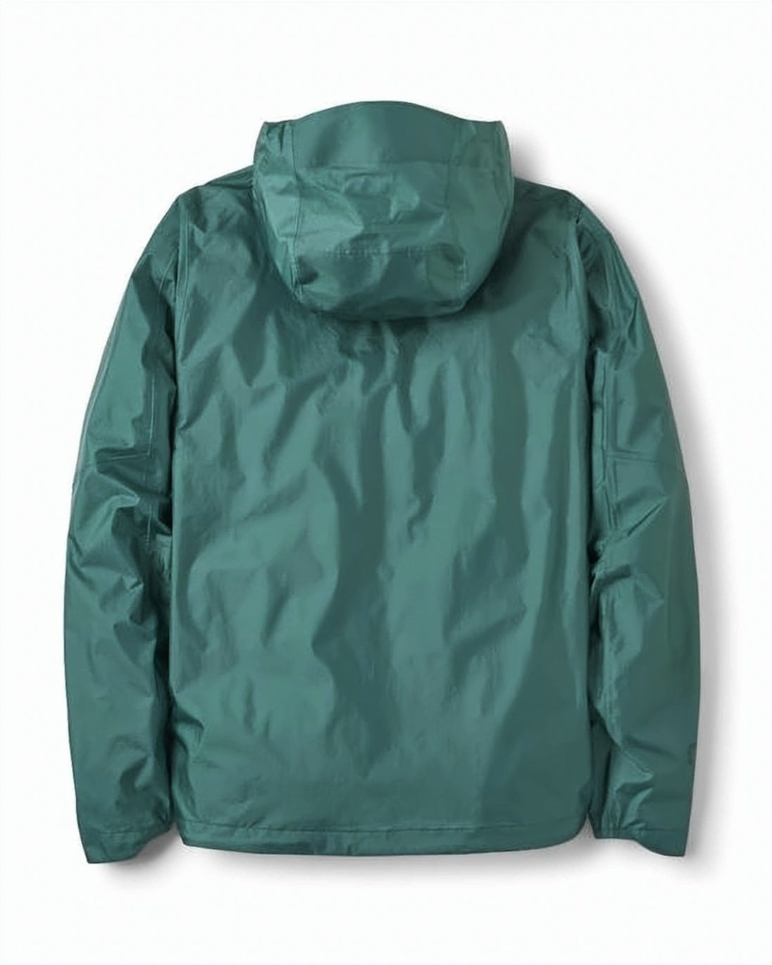 Lightweight Green Polyamide Wrap Jacket with Hood