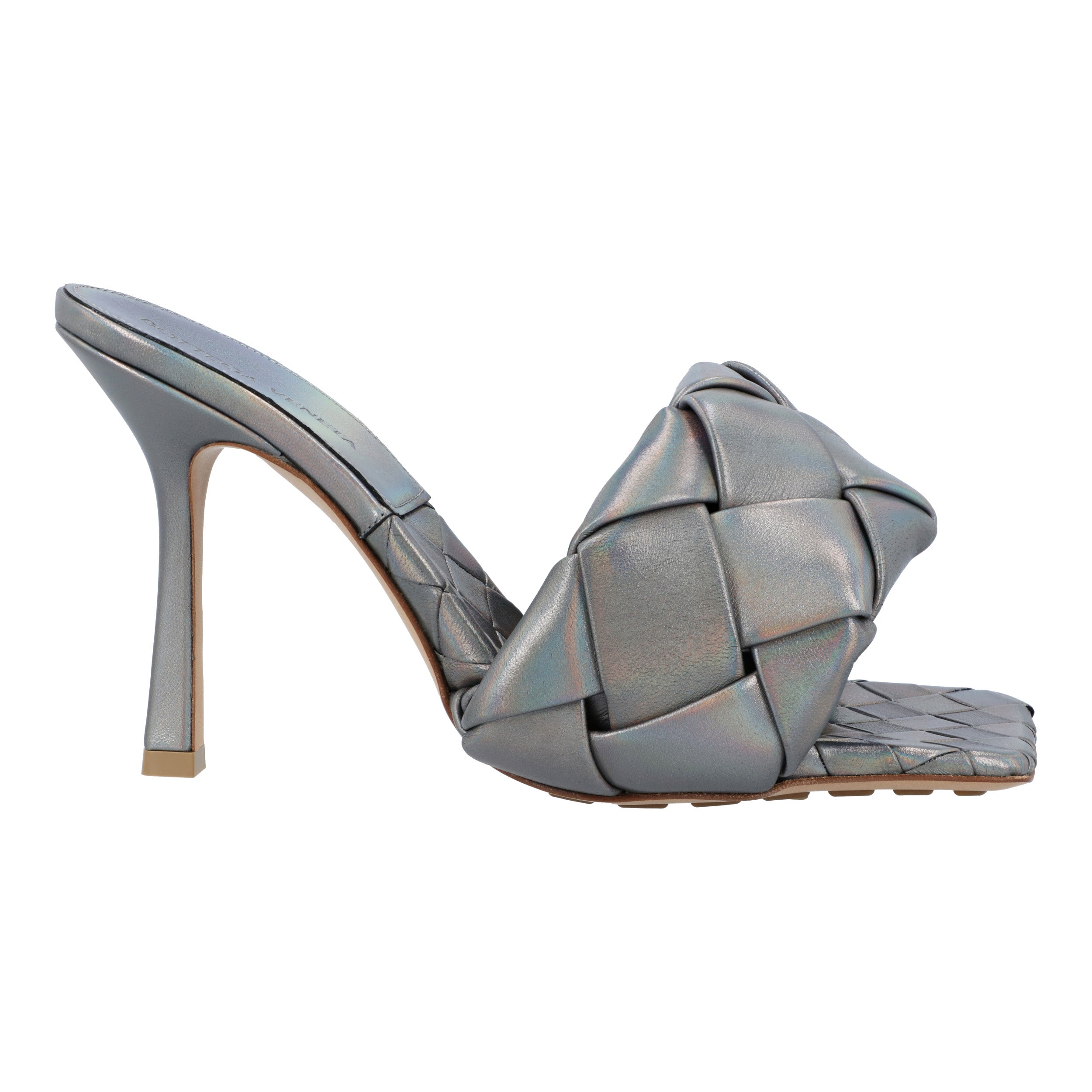 Metallic Grey Lido Mules