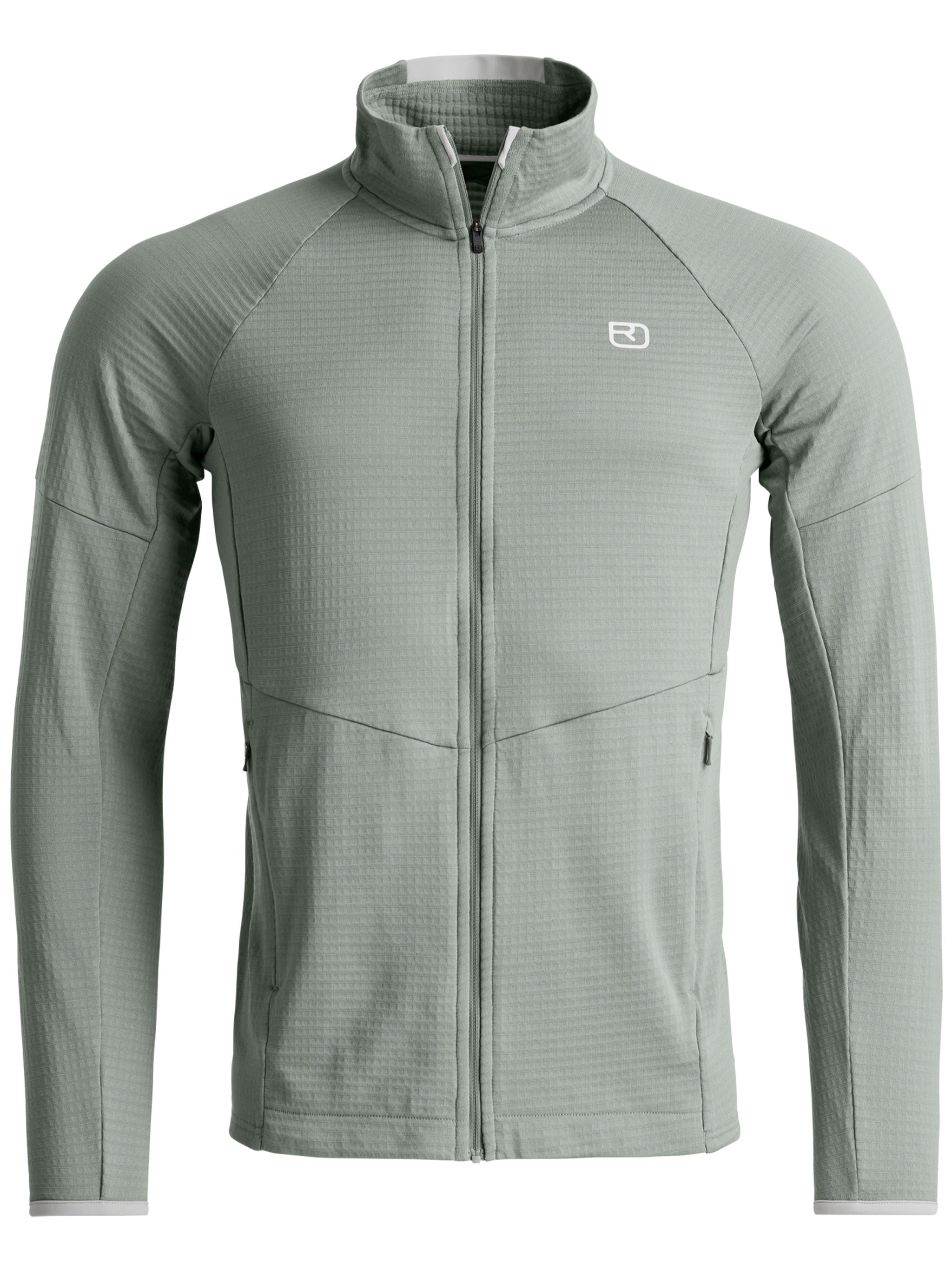 Grey Fleece Light Grid Active Jacket