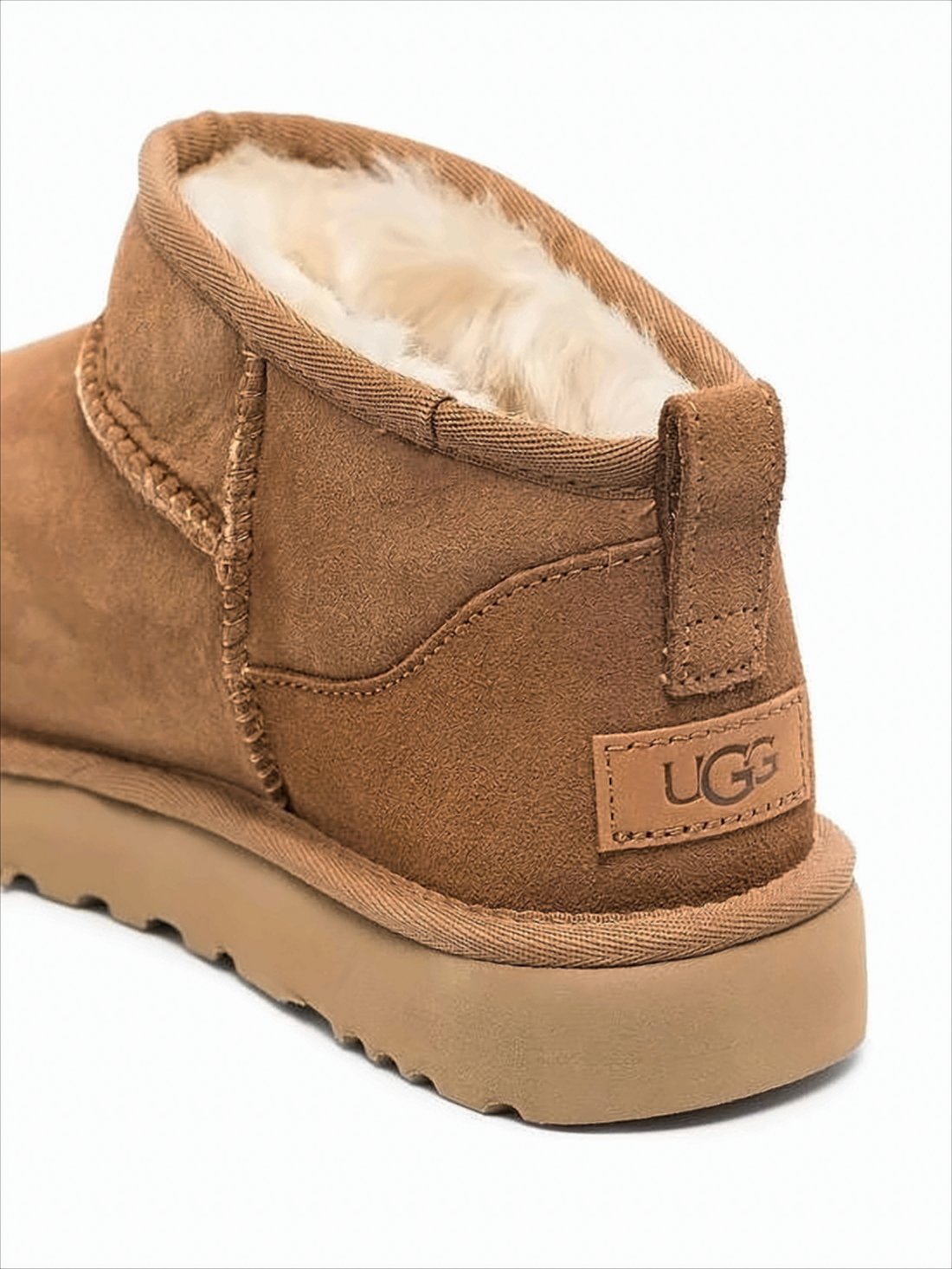 Classic Suede Mini Ankle Boots With Wool Lining