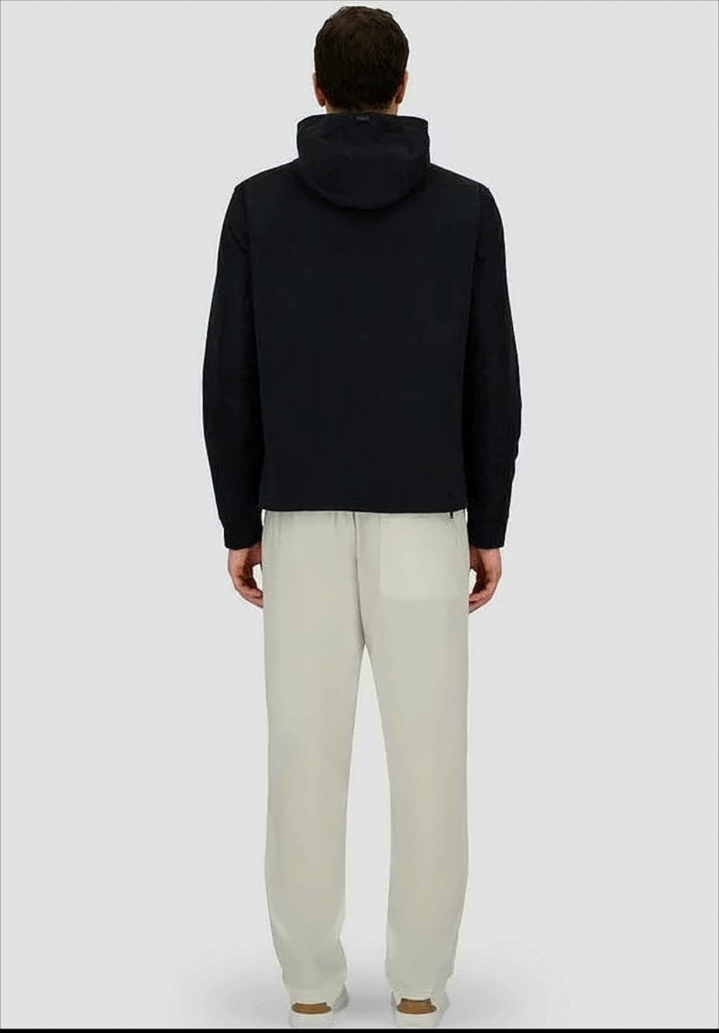 Hooded Resort Jacket In Melange Suede
