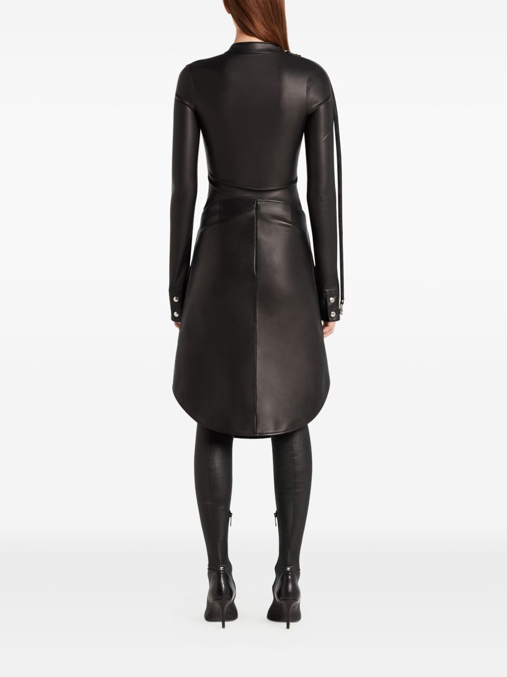 Front-Zip Long-Sleeved Top With Embroidered Logo