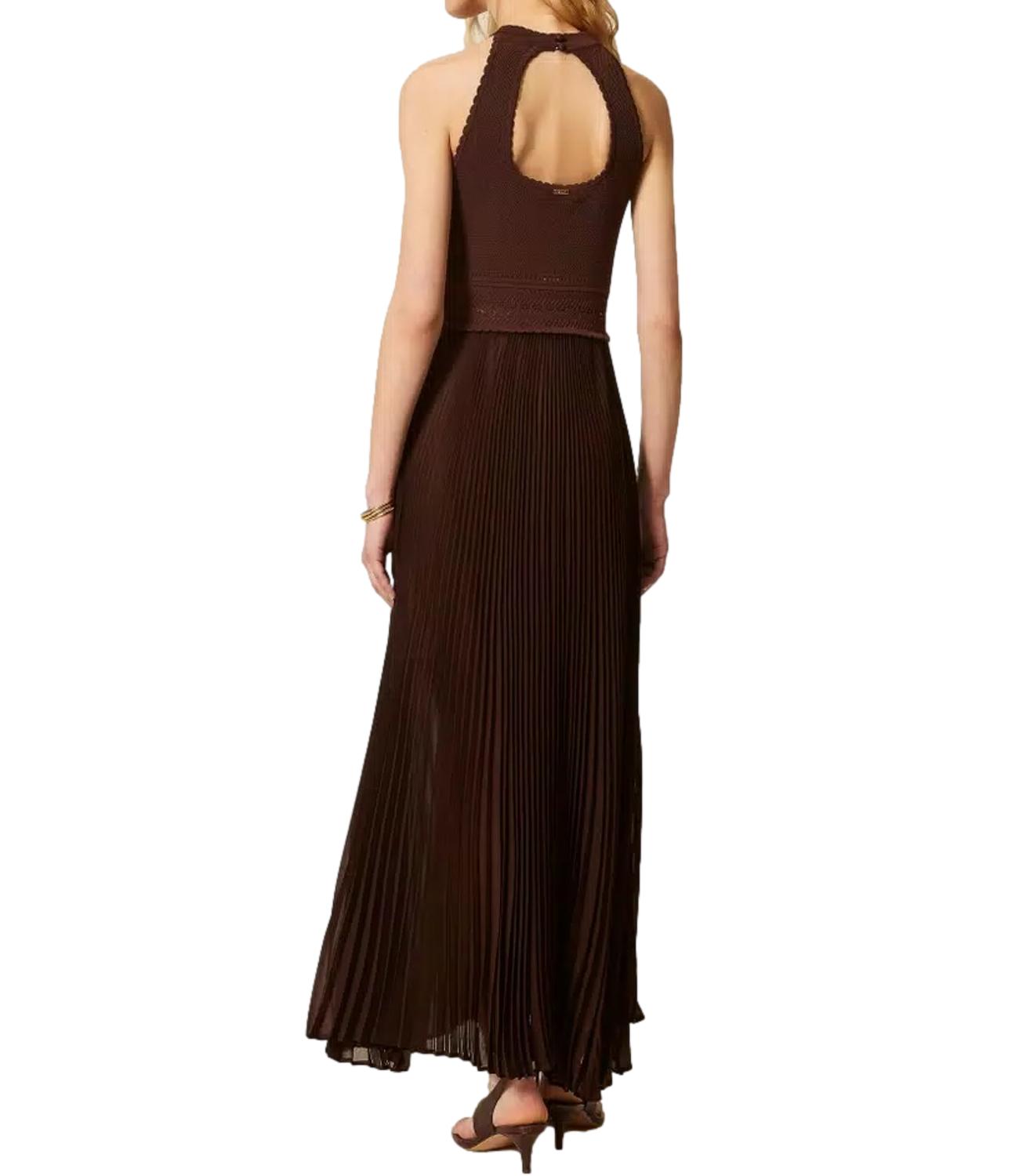 Textured Bodice Sleeveless Maxi Dress