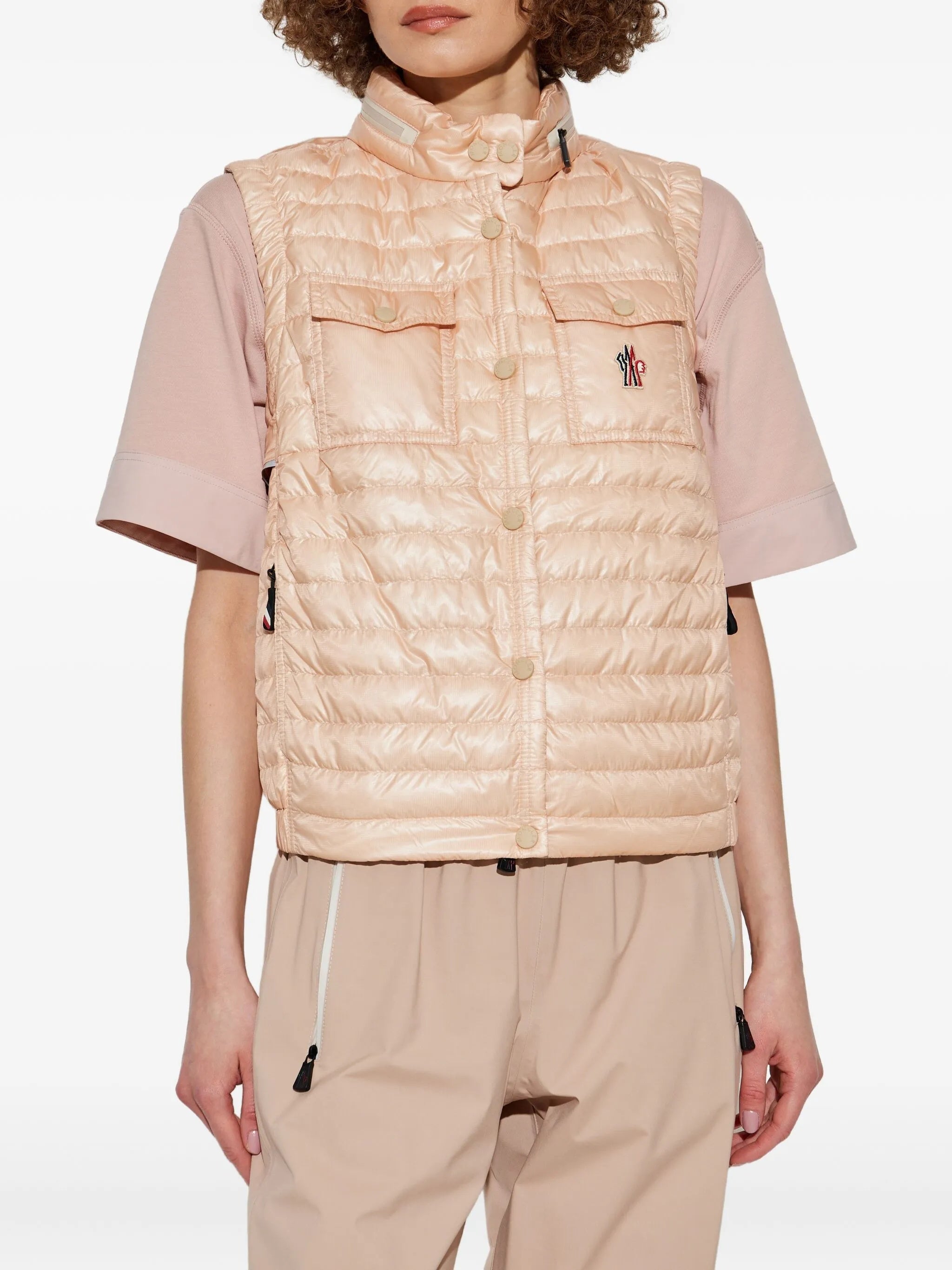 Black Gumiane Quilted Sportswear Vest
