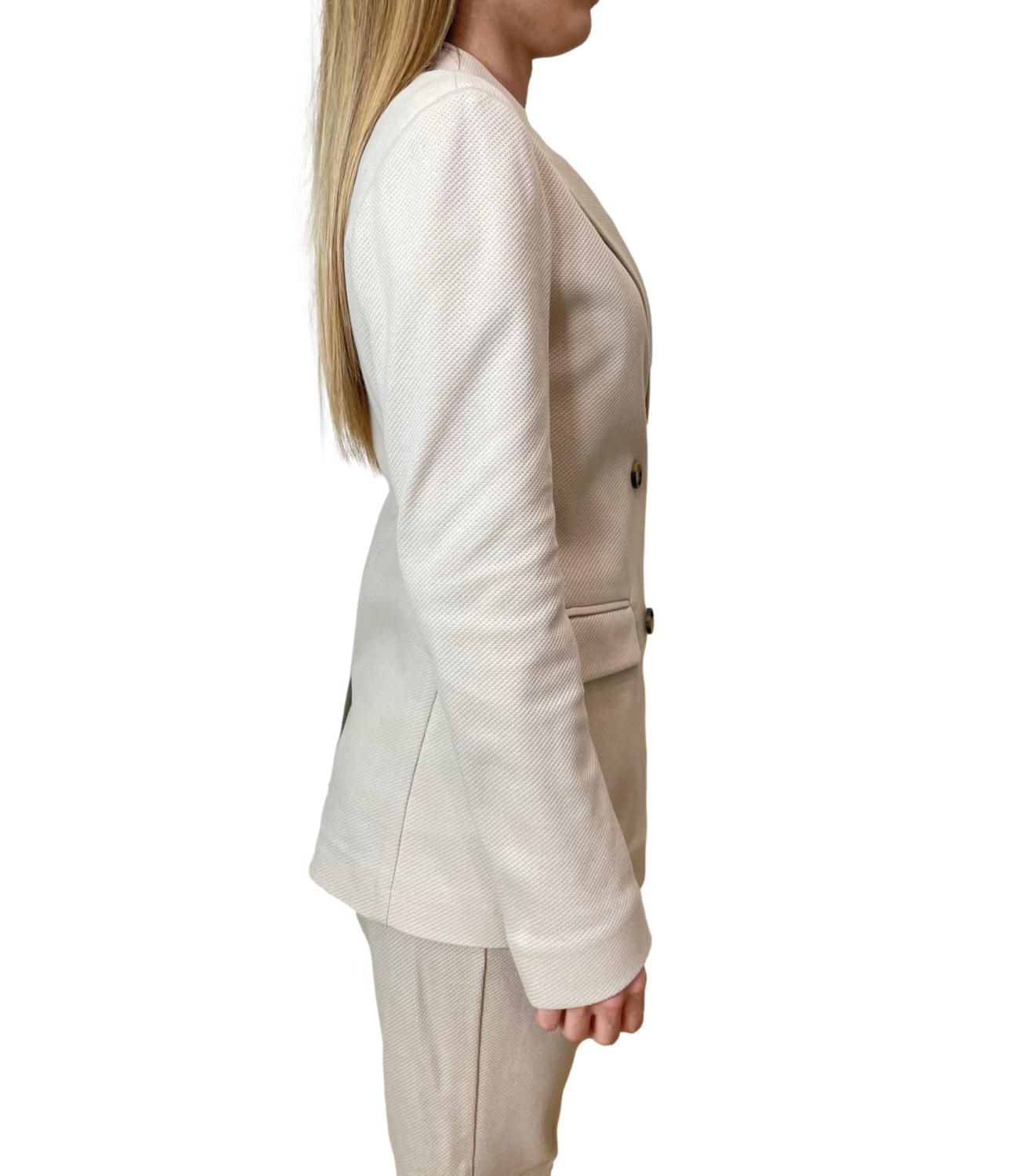 Ivory White Mmlrotondo Polyamide Jacket