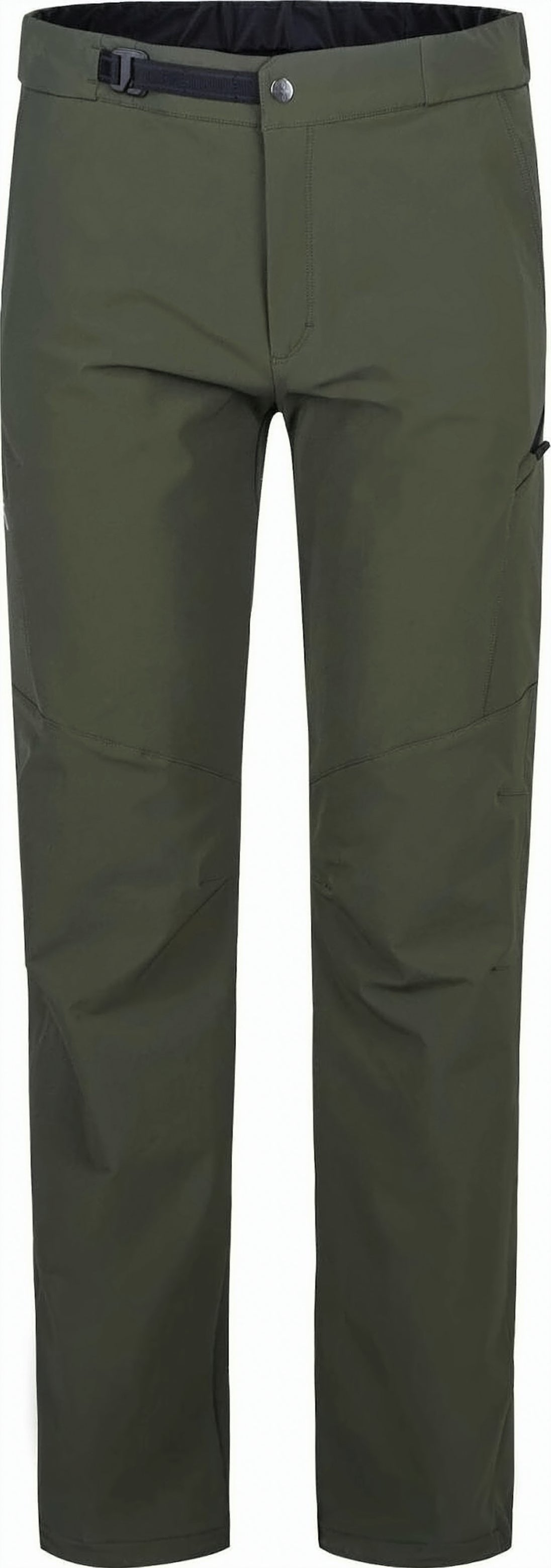 Mid-length Straight Pants with Subtle Waistband