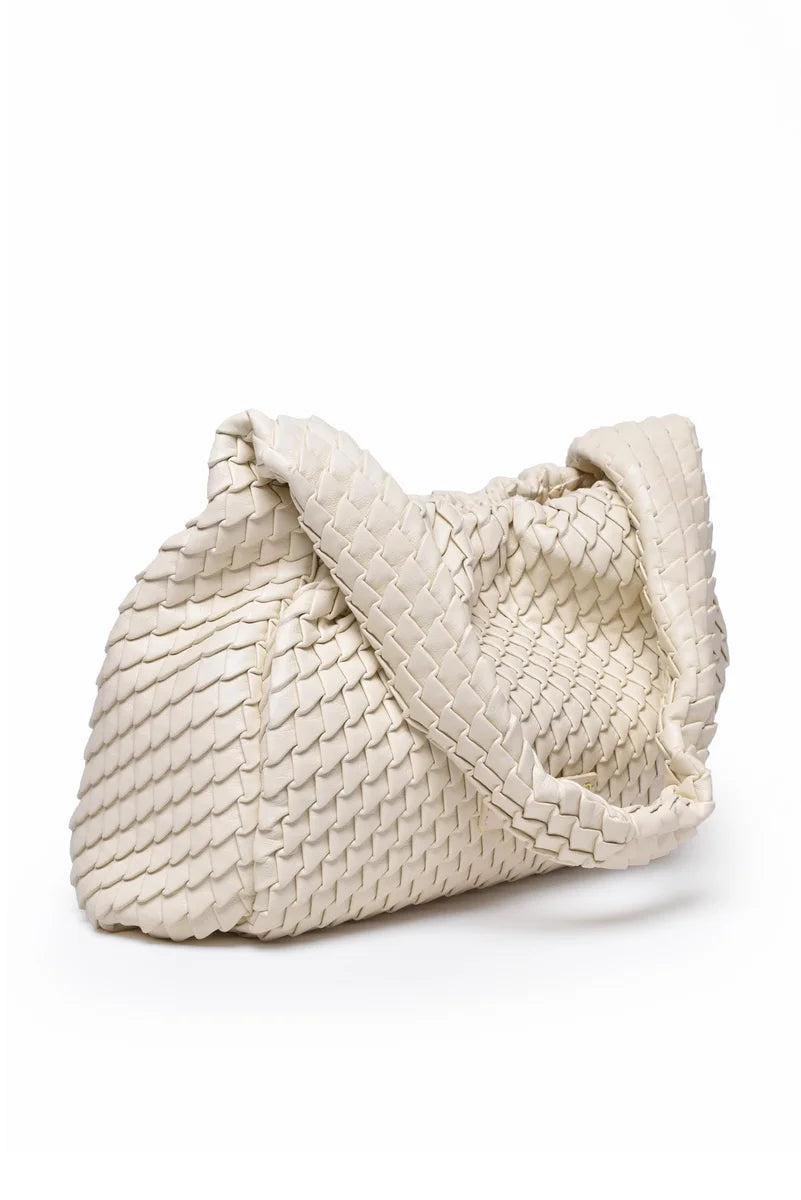 Teagan Hobo Crossbody Bag - White