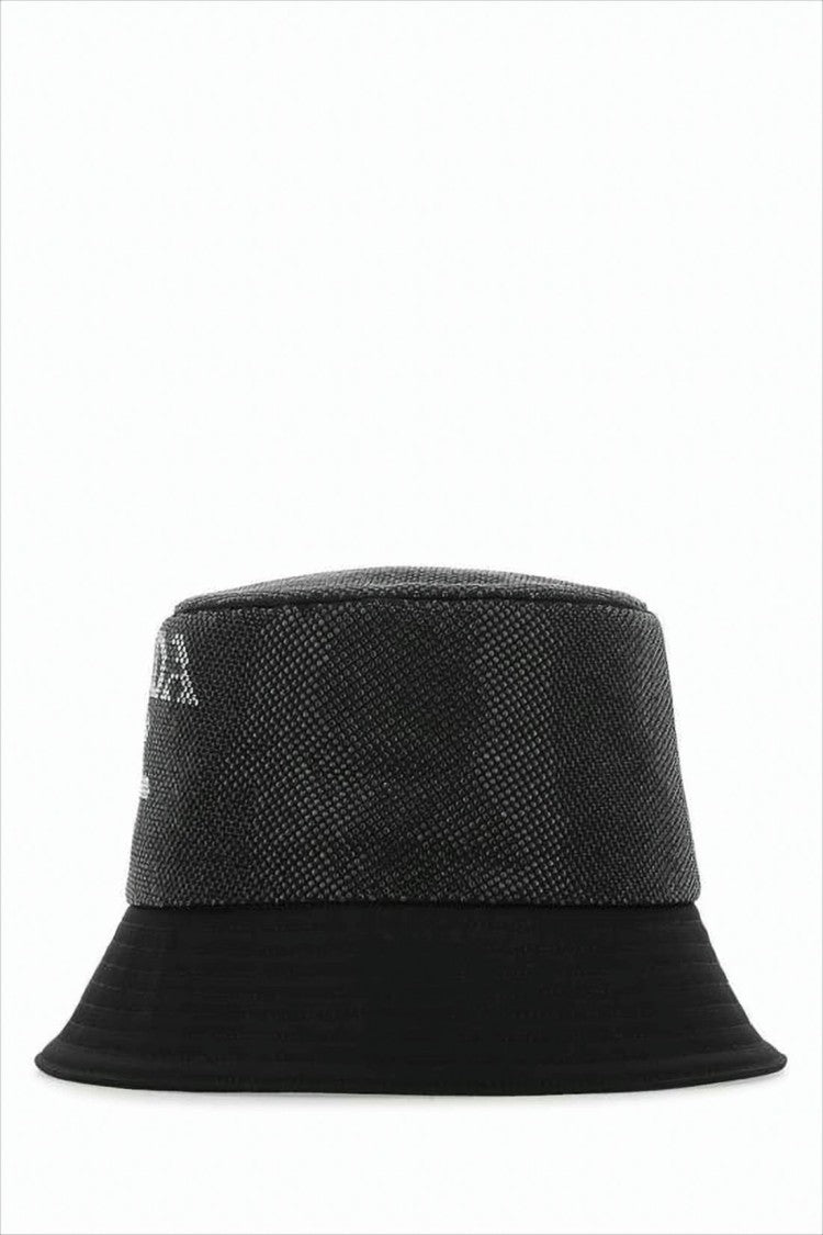 Structured Textured Bucket Hat with Contrasting Brim